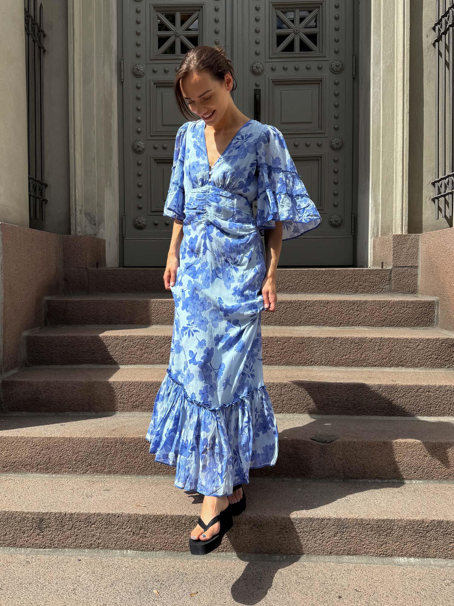 Chiffon Gown - Skye Blue