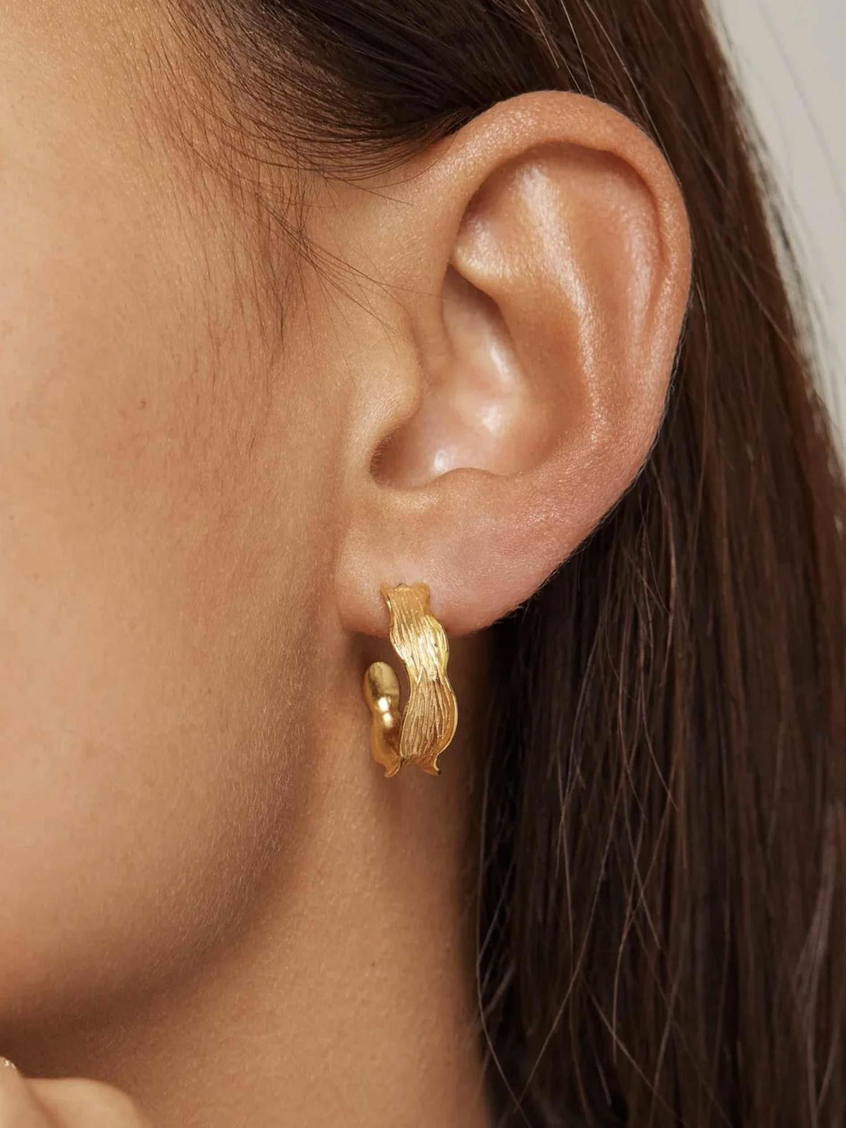 Hoops Ane Small - Gold Plated