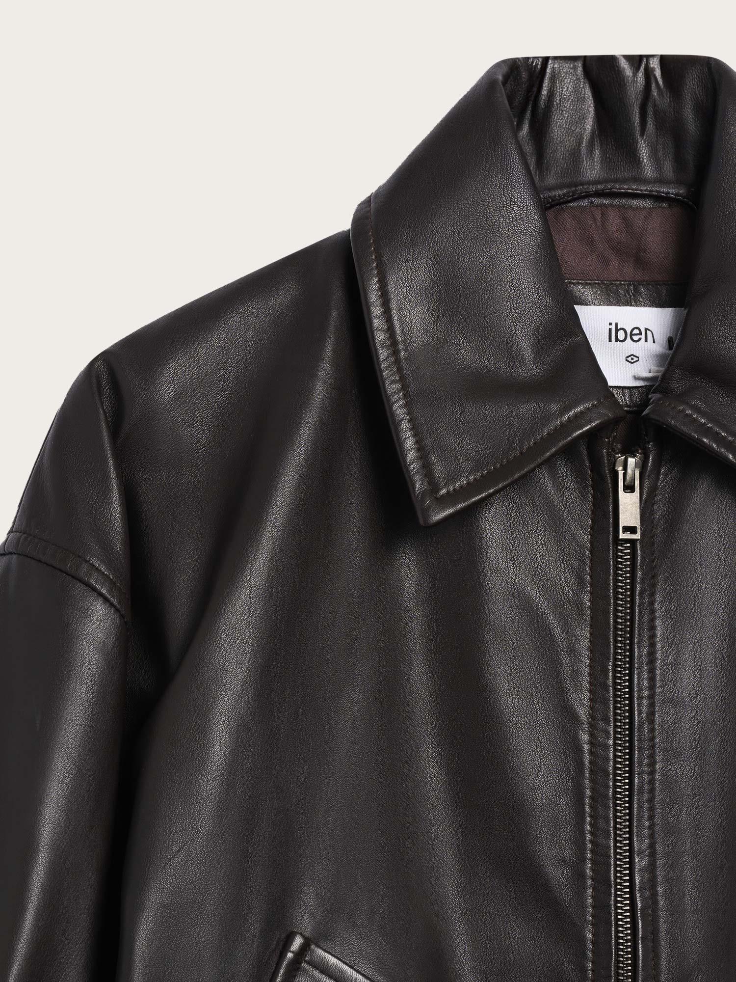 Zephyr Leather Jacket - Espresso Brown