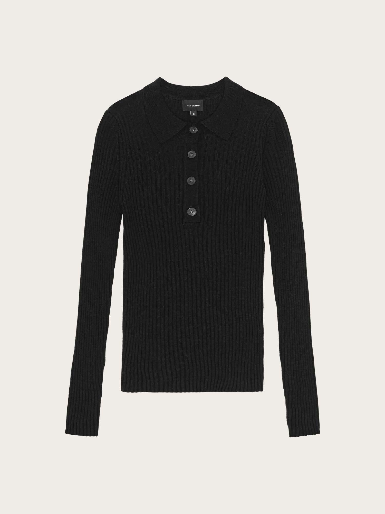 Cadee Knit Blouse - Black