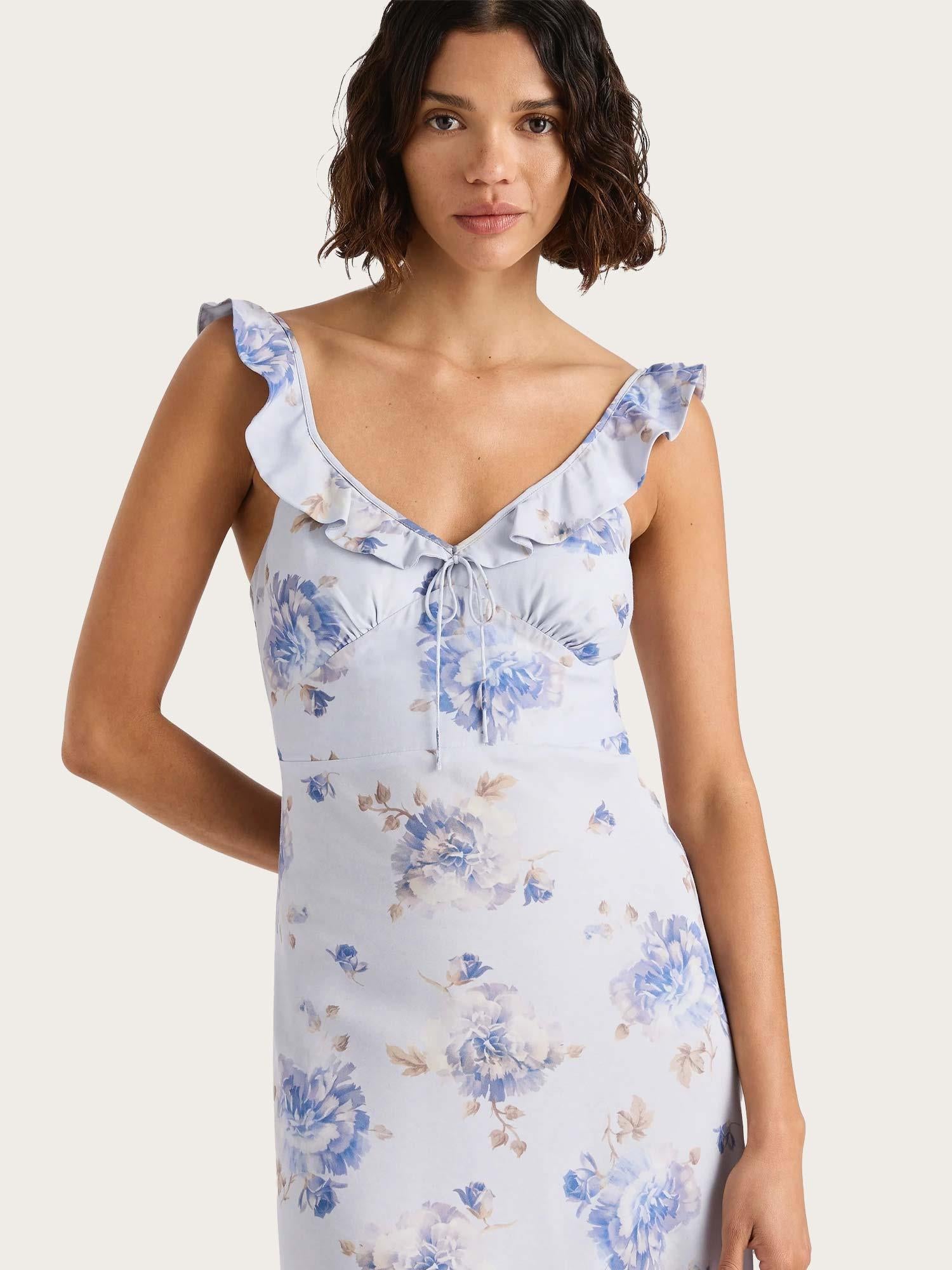 Yvonne Midi Dress - Leona Floral Lilac