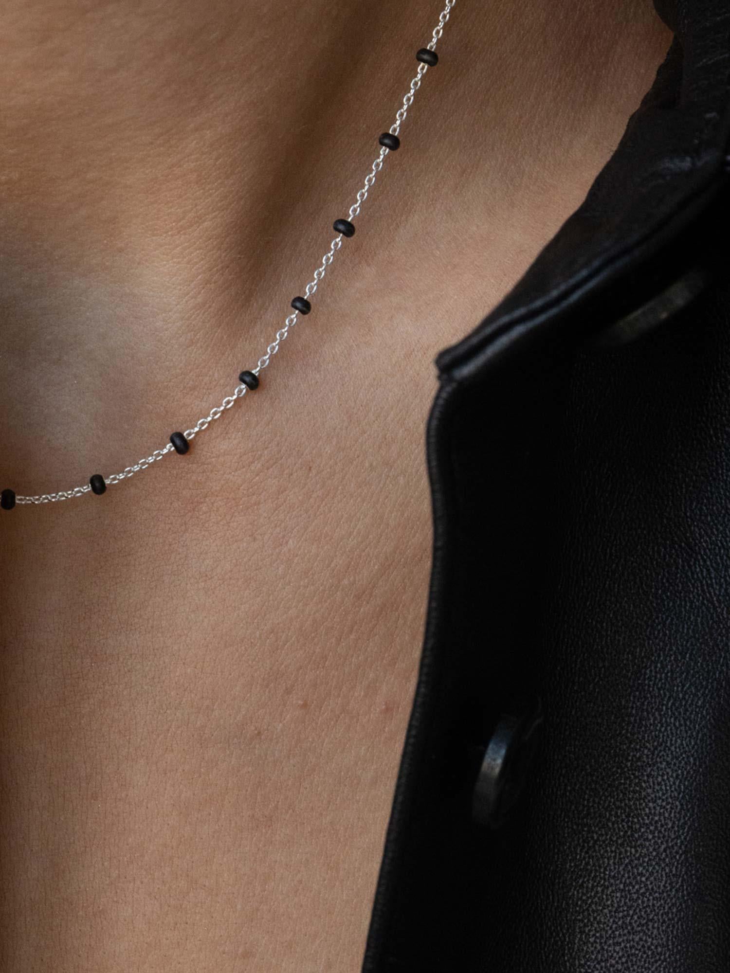Necklace Lola Silver - Black
