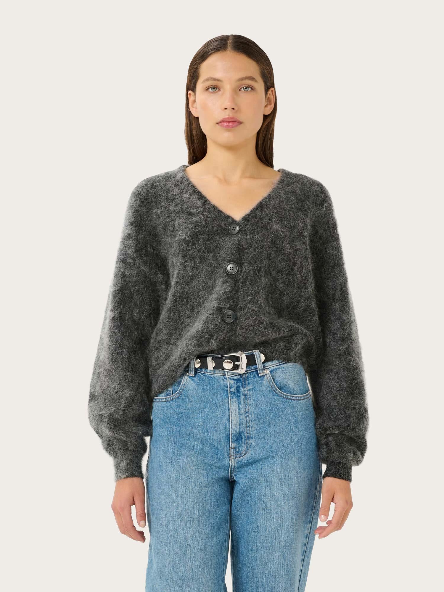 Debbie Cardigan - Charcoal Melange