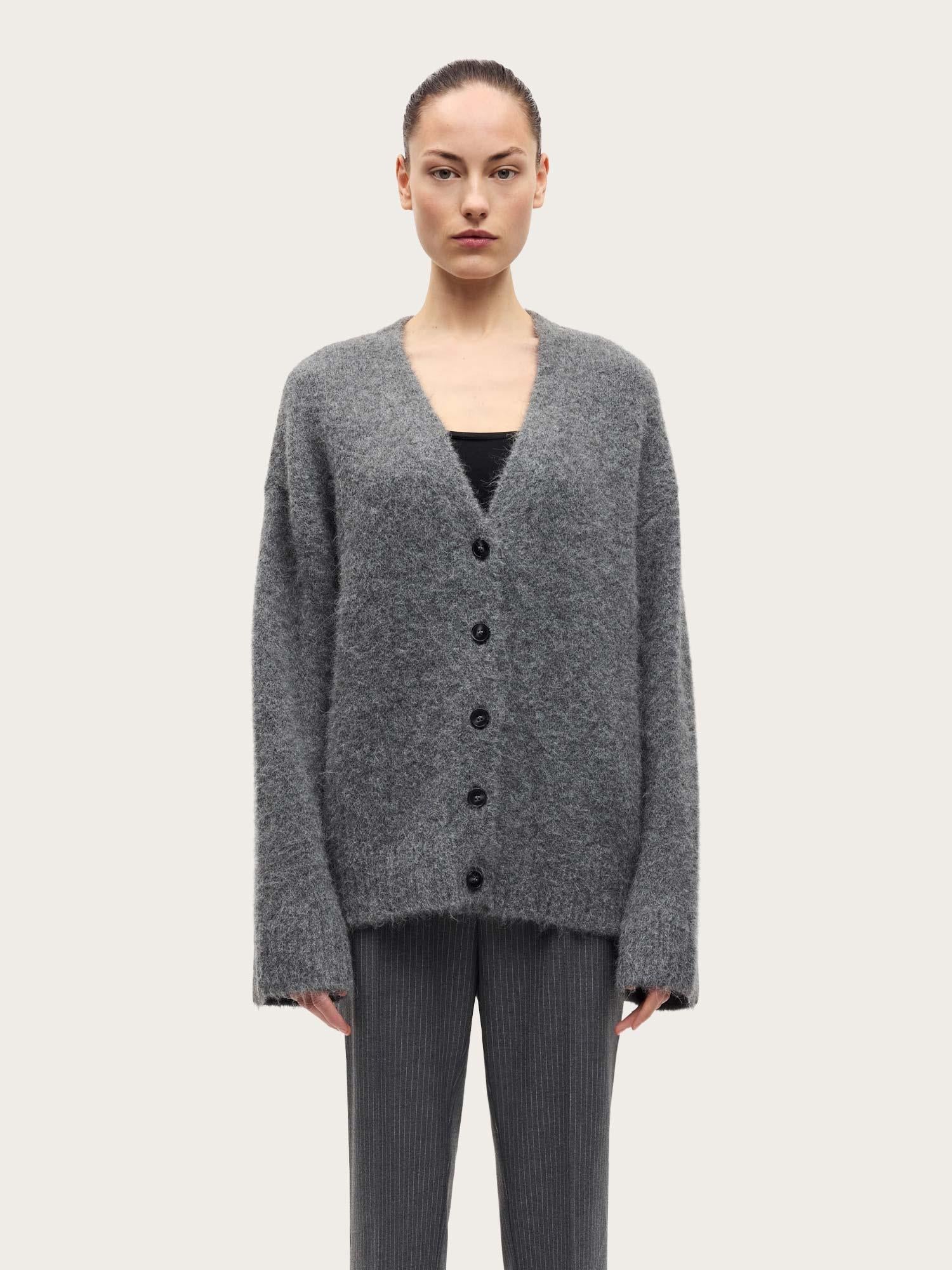 Sajeanne Long Cardigan - Iron Gate