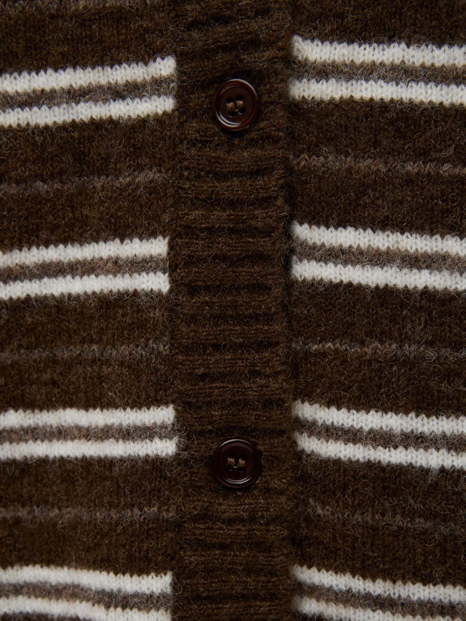 Enada LS Cardigan ST - Pine Stripe