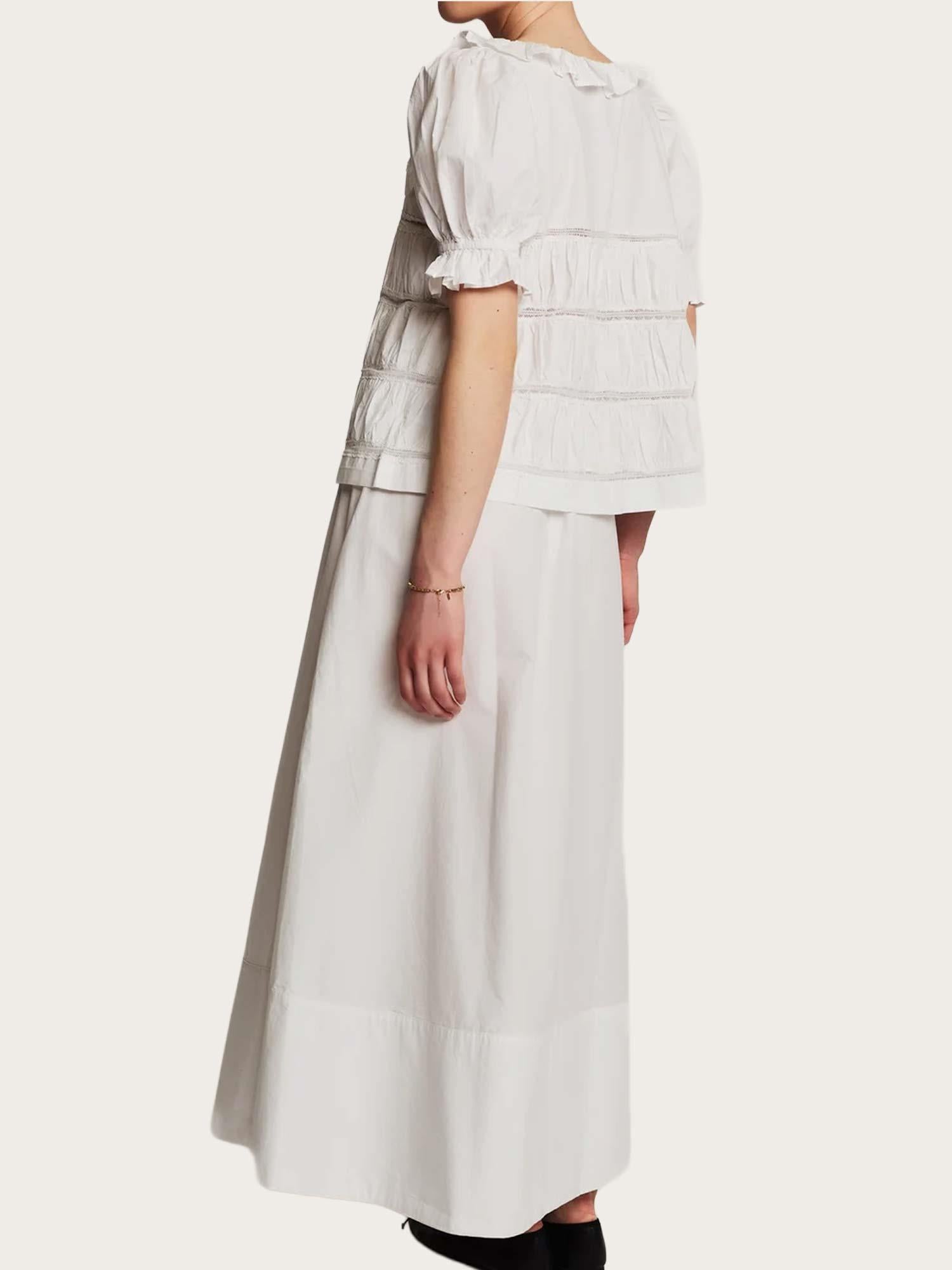 Poplin Bow Blouse - white