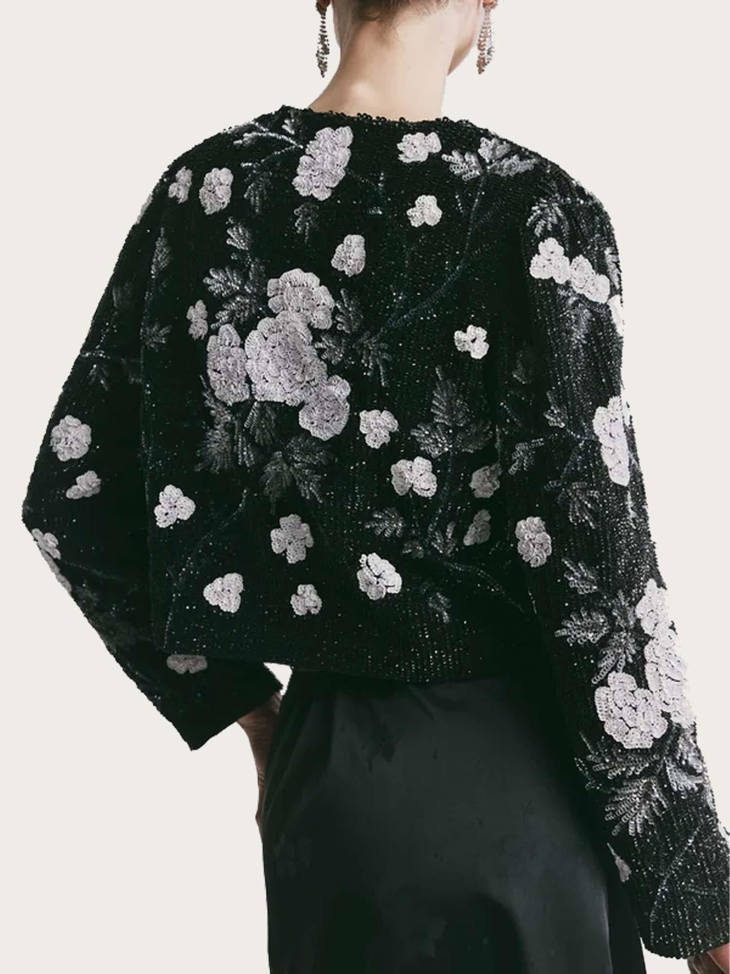 Beaded Cropped Jacket - Glamour