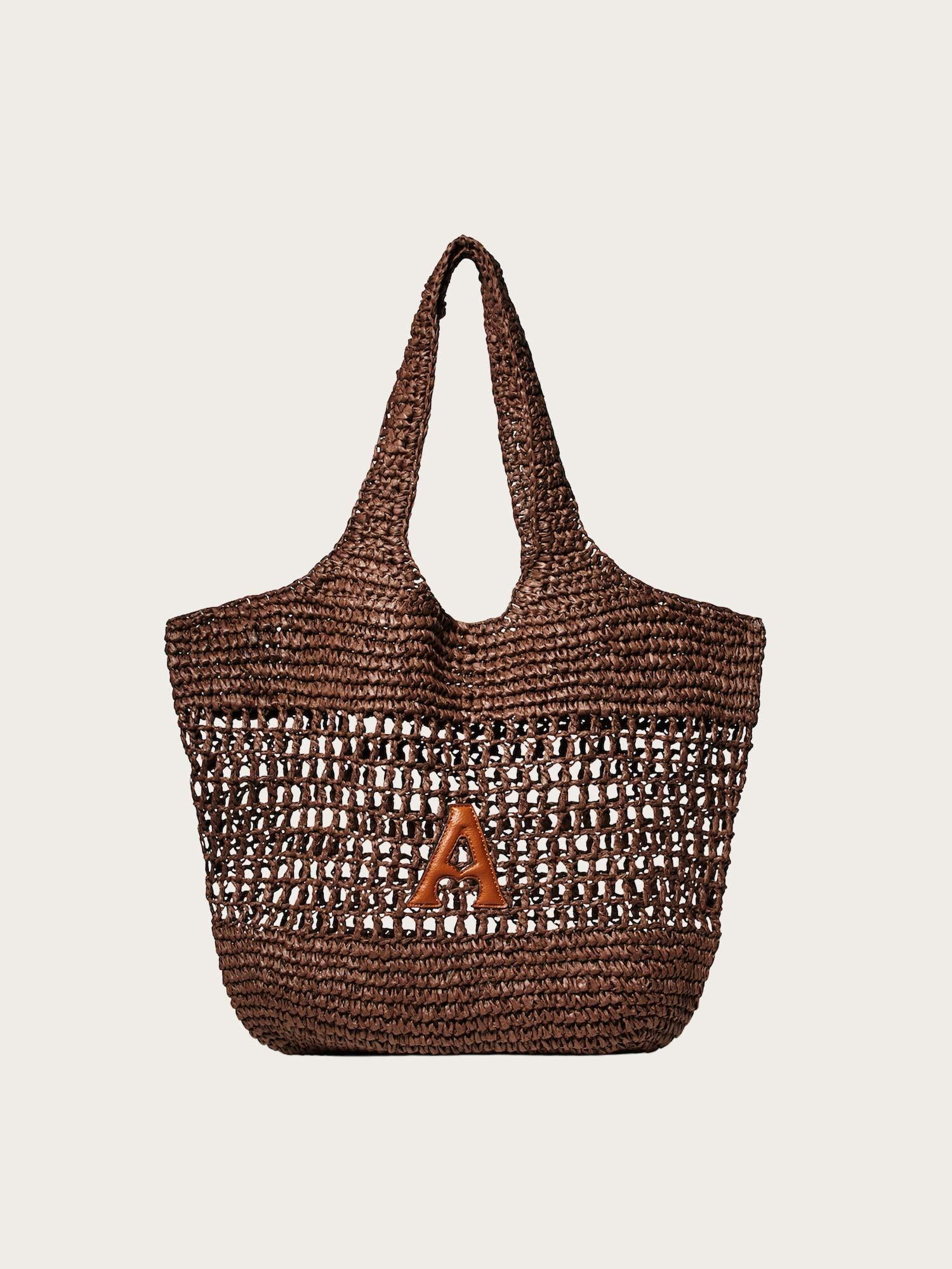 Raffia Tote - Brown