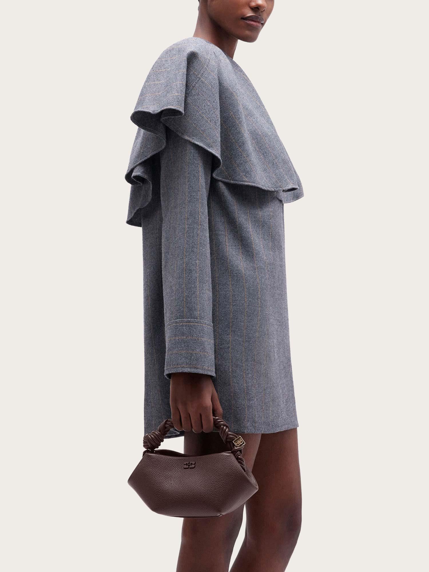 Ganni Bou Bag Mini Grained - Chicory Coffee