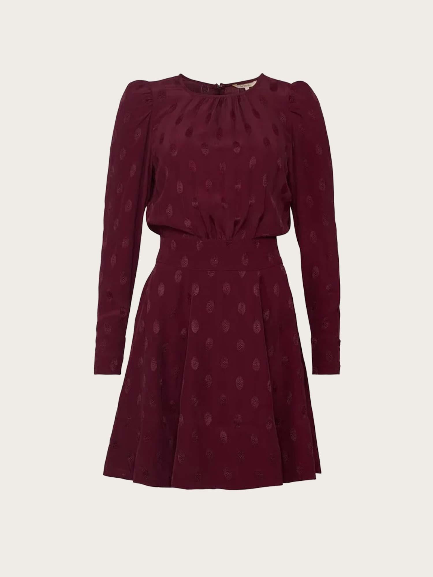 Viskose Mini Dress - Burgundy