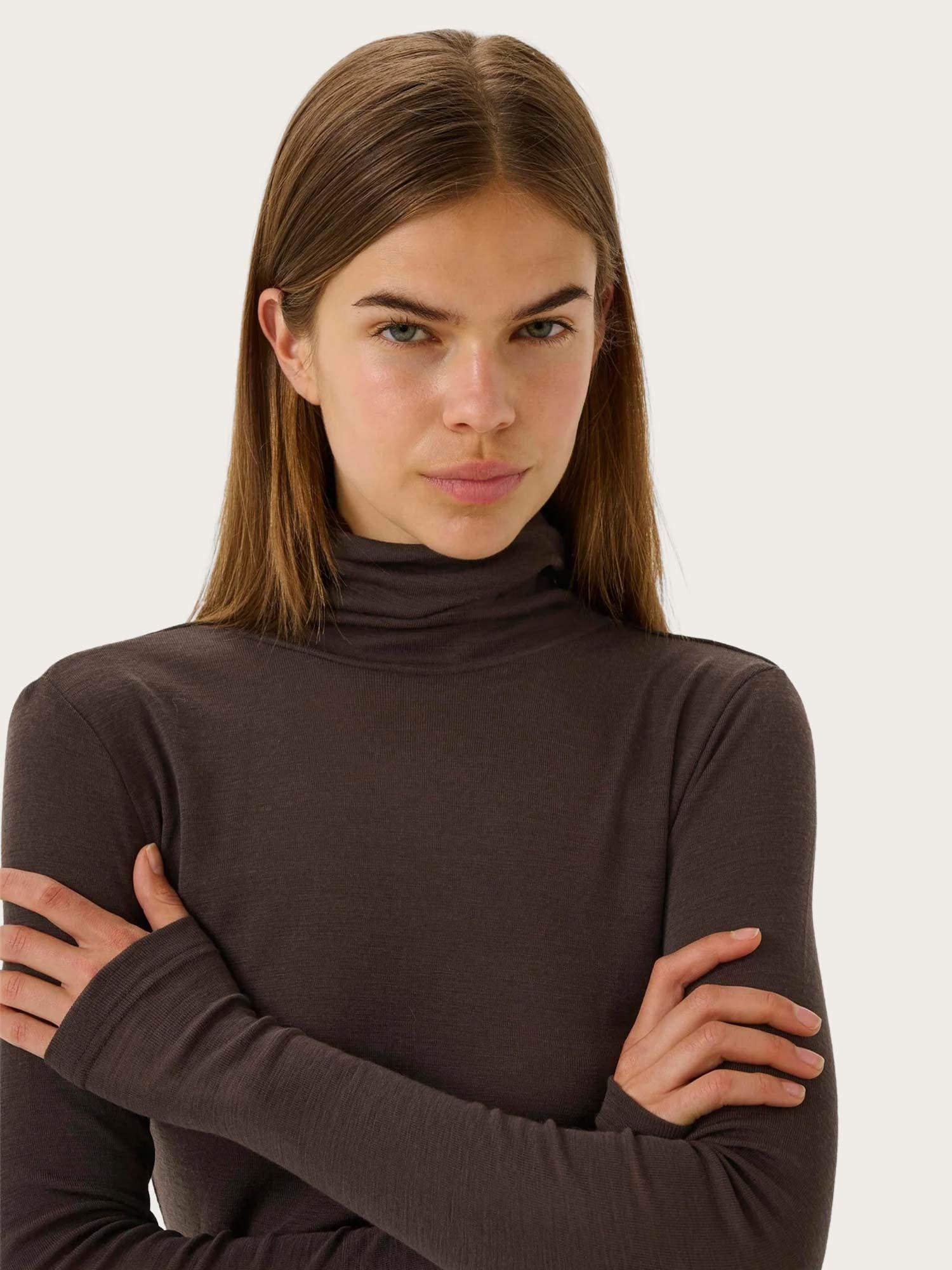 Ninia Wool Rollneck - Chocolate Torte