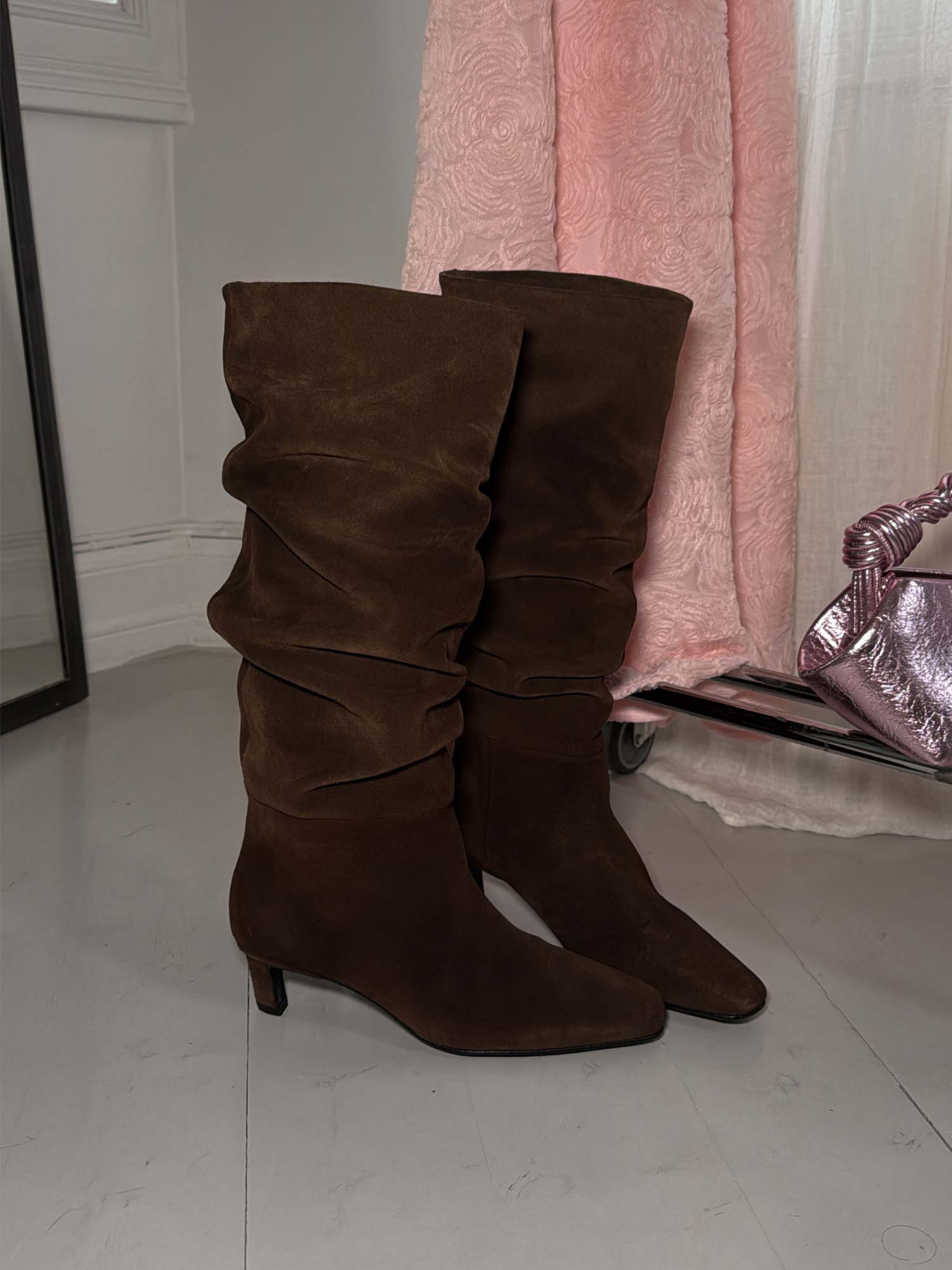 Kalila Suede Brown Leather Boots