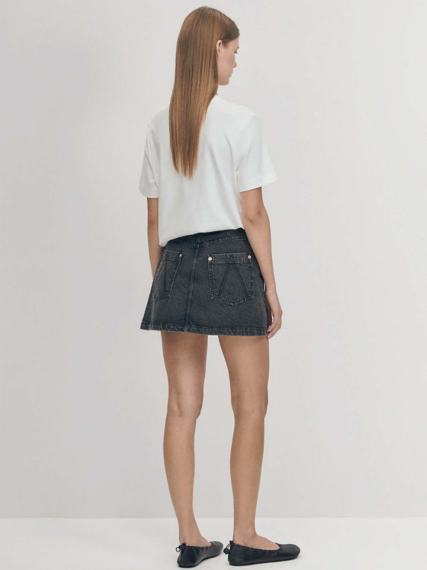 Boston Black Denim Skirt