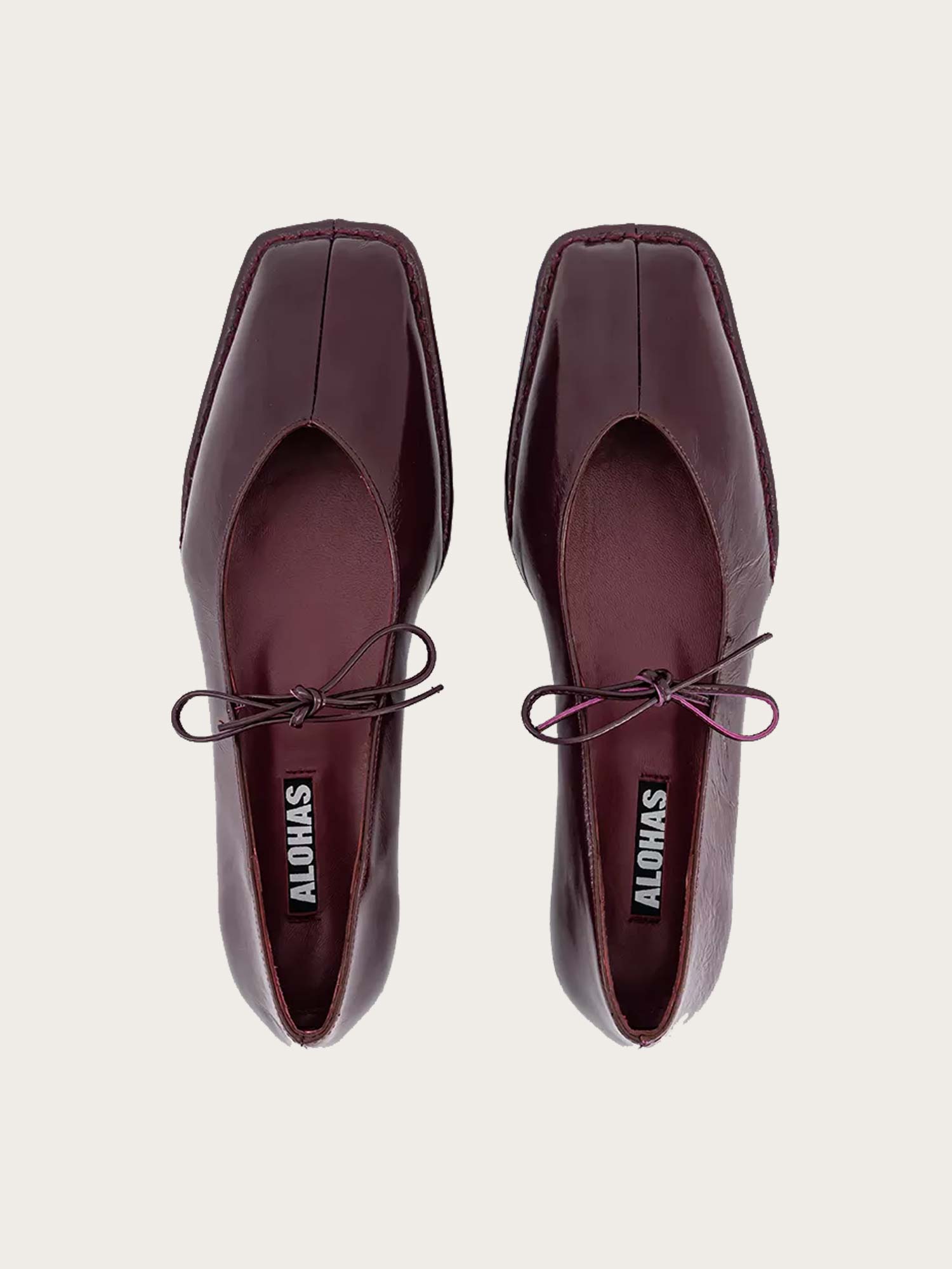 Sway Burgundy Leather Ballet Flats