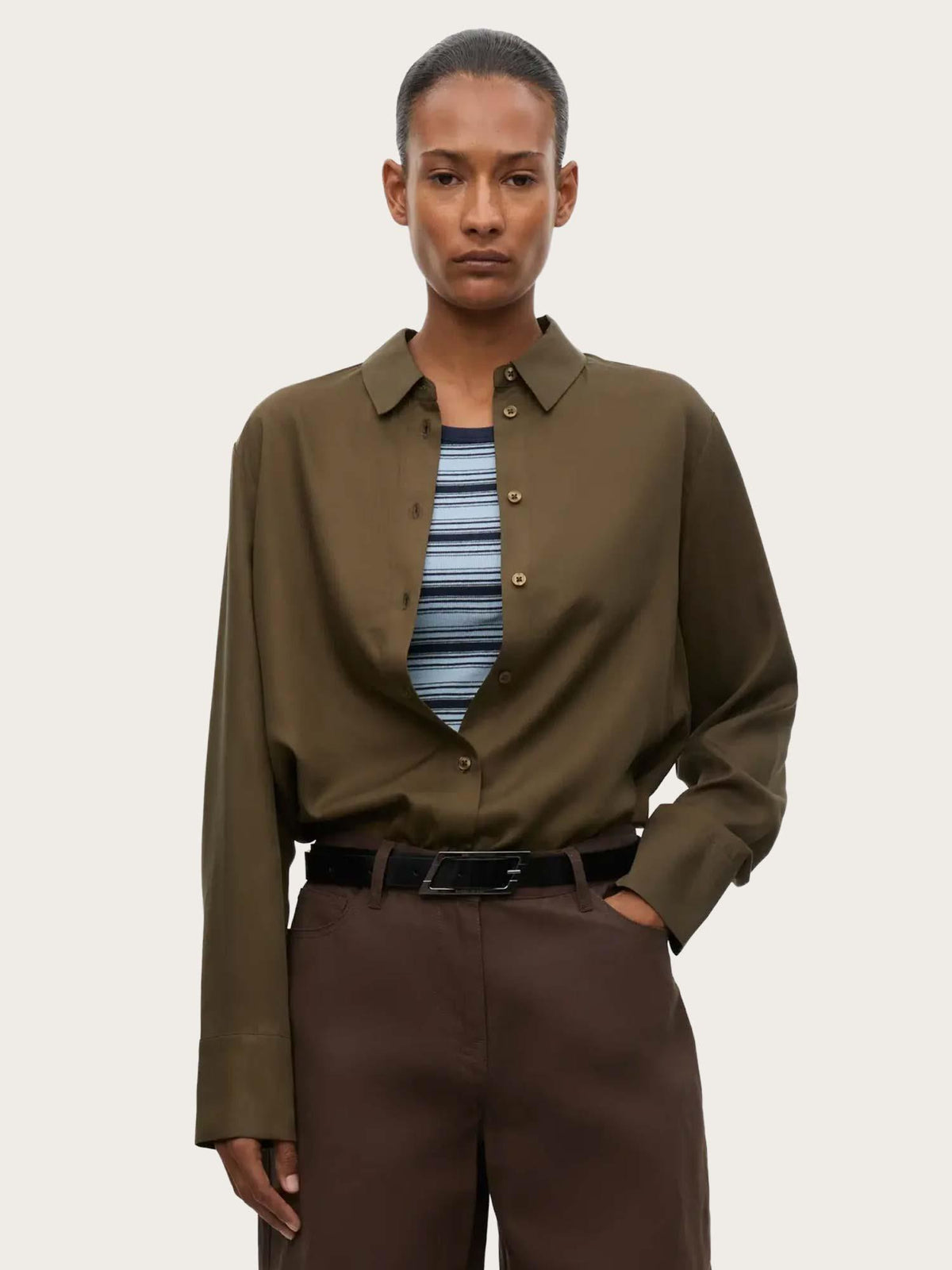 Samina LS Shirt - Truffle