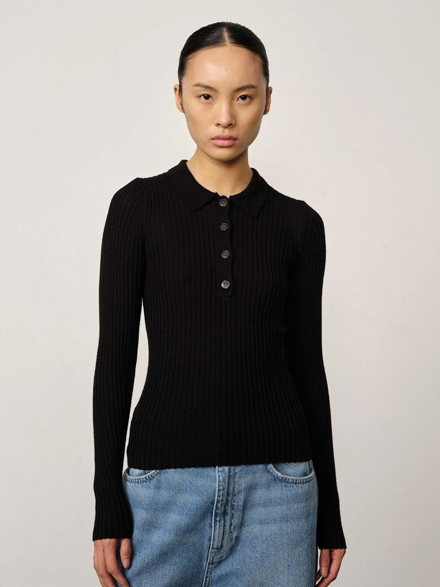 Cadee Knit Blouse - Black