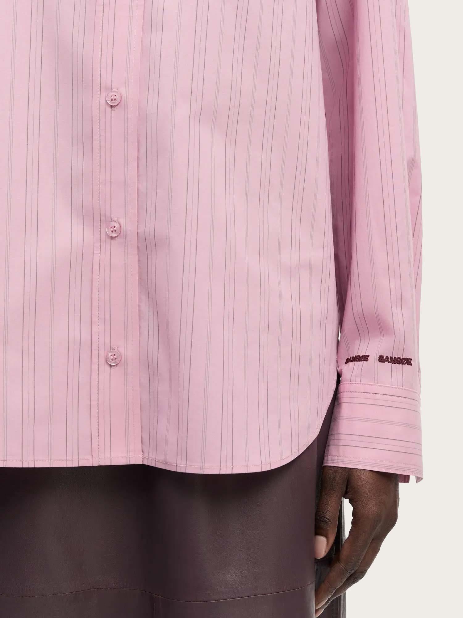 Salova Pocket Shirt - Orchid Fudge Stripe