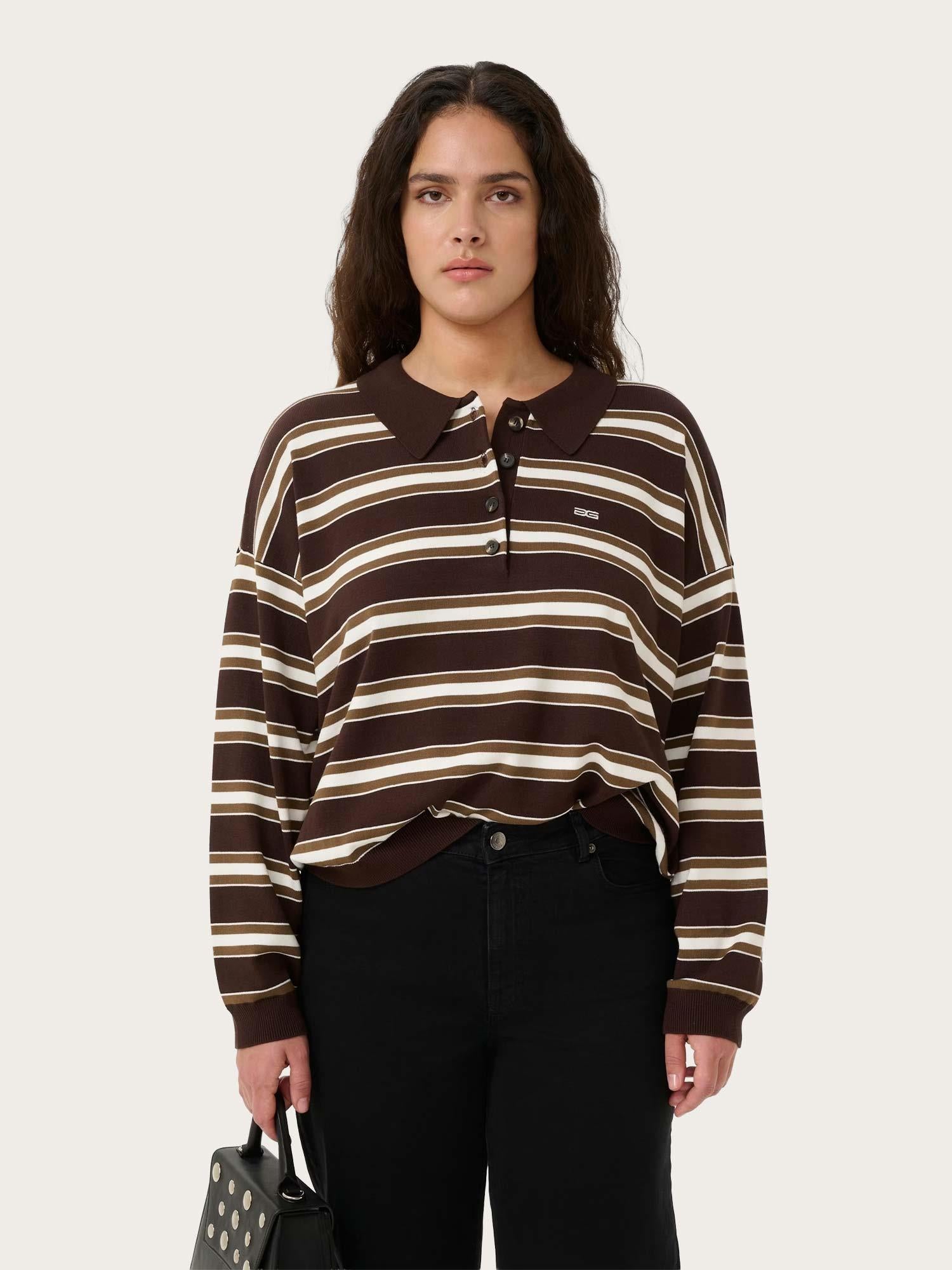 Paige Polo Pullover - Molé/Dark Beech/