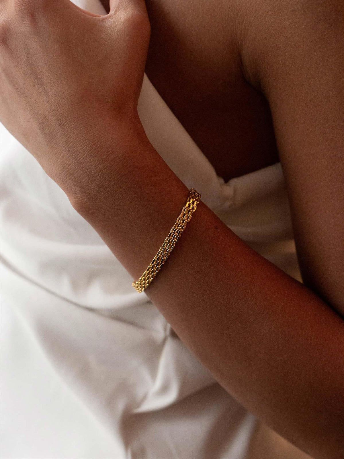 Mesh Link Bracelet - Gold