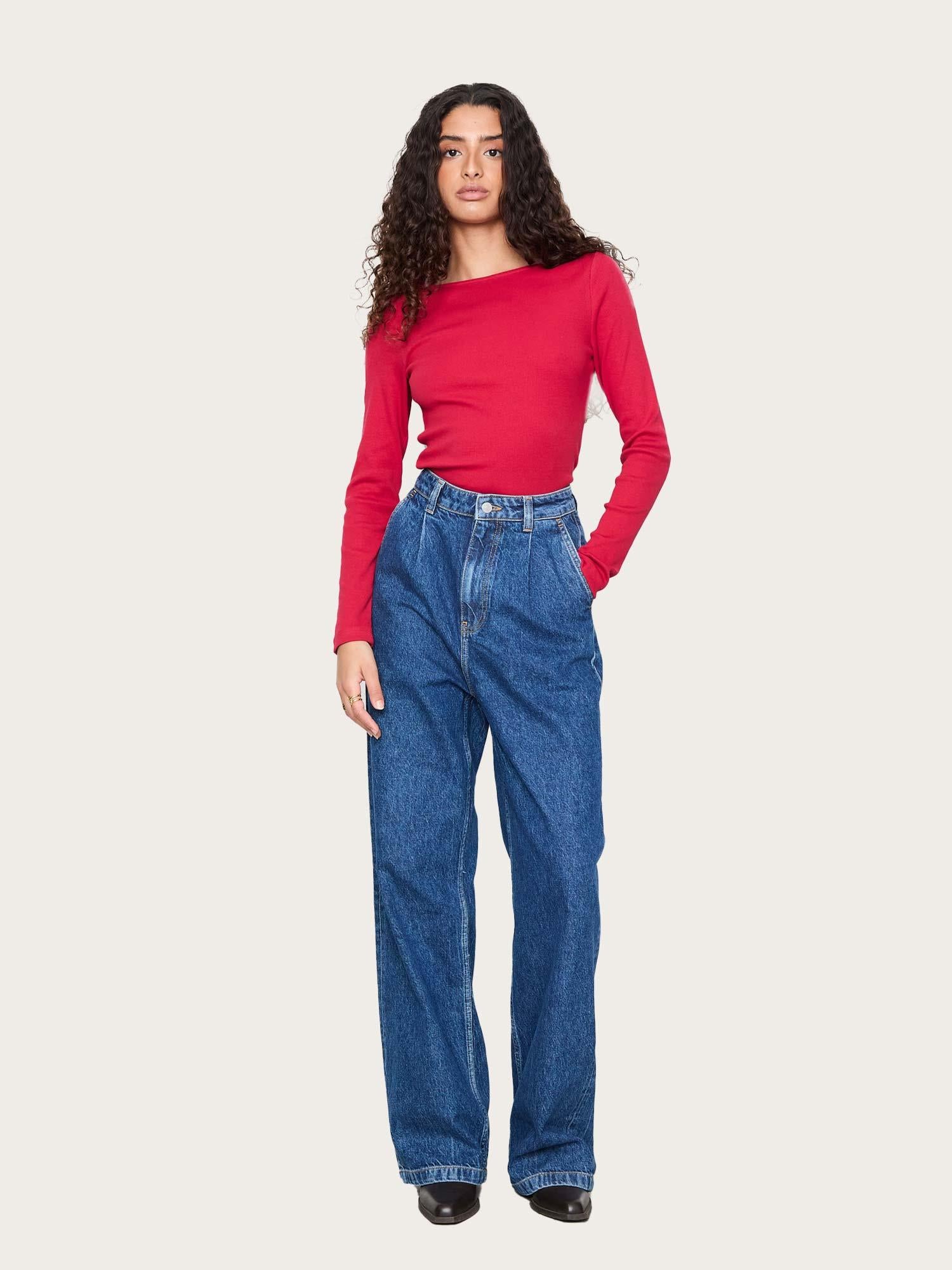Petronella Rib Boatneck - Red