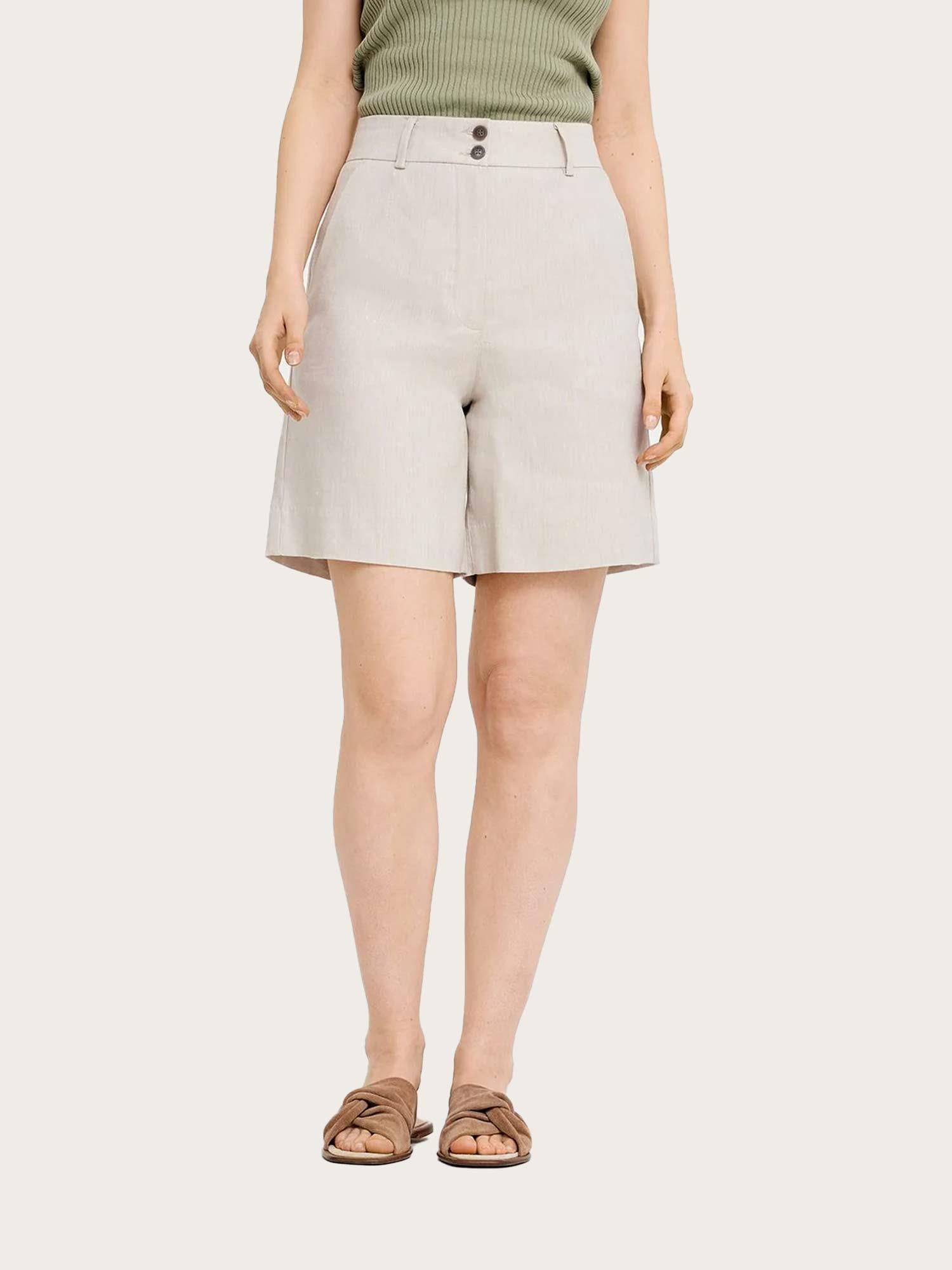 LauraFV Midi Shorts 769 - Sand Linen