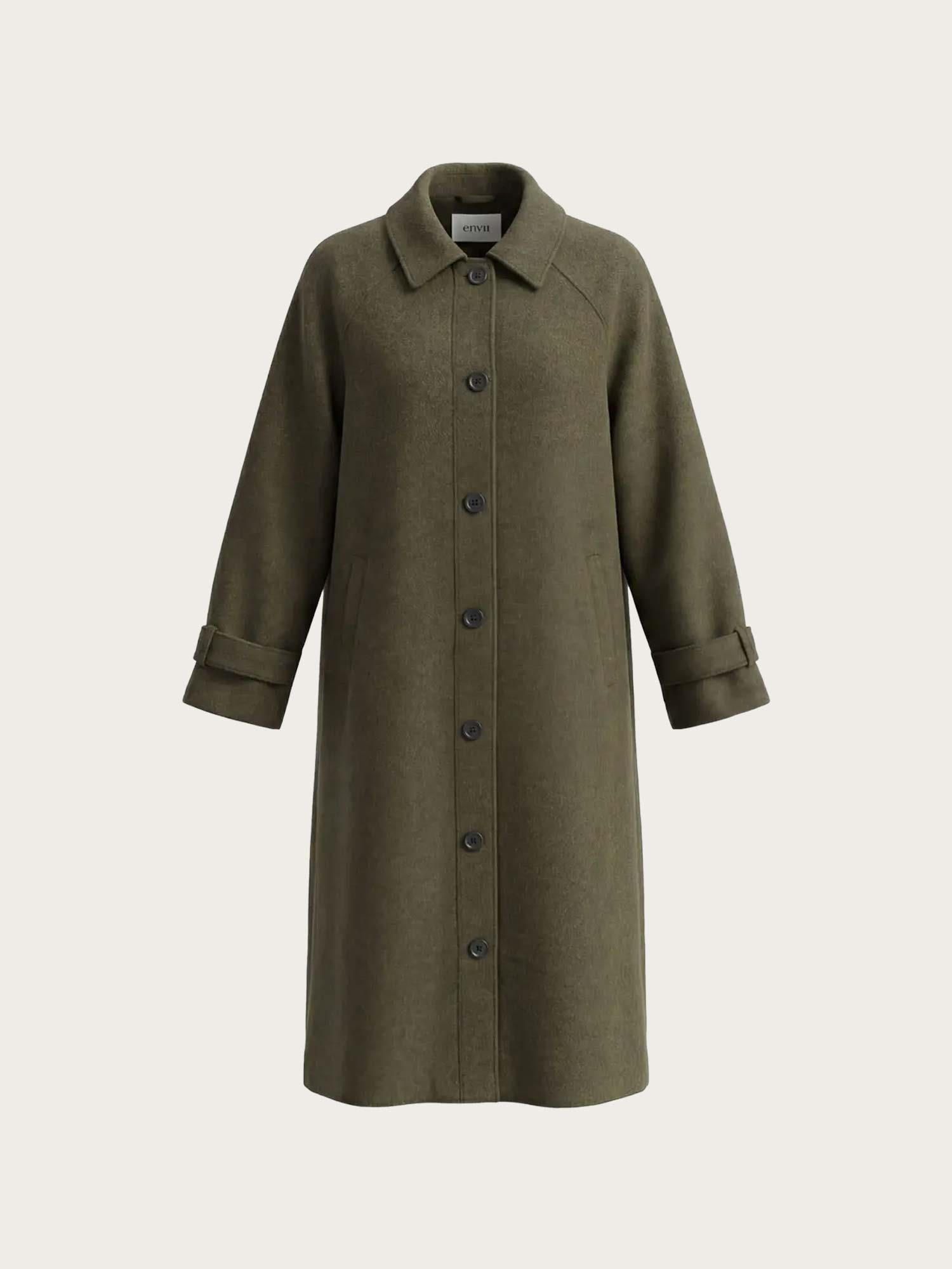 Enseneca Wool Jacket - Dark Olive Mel