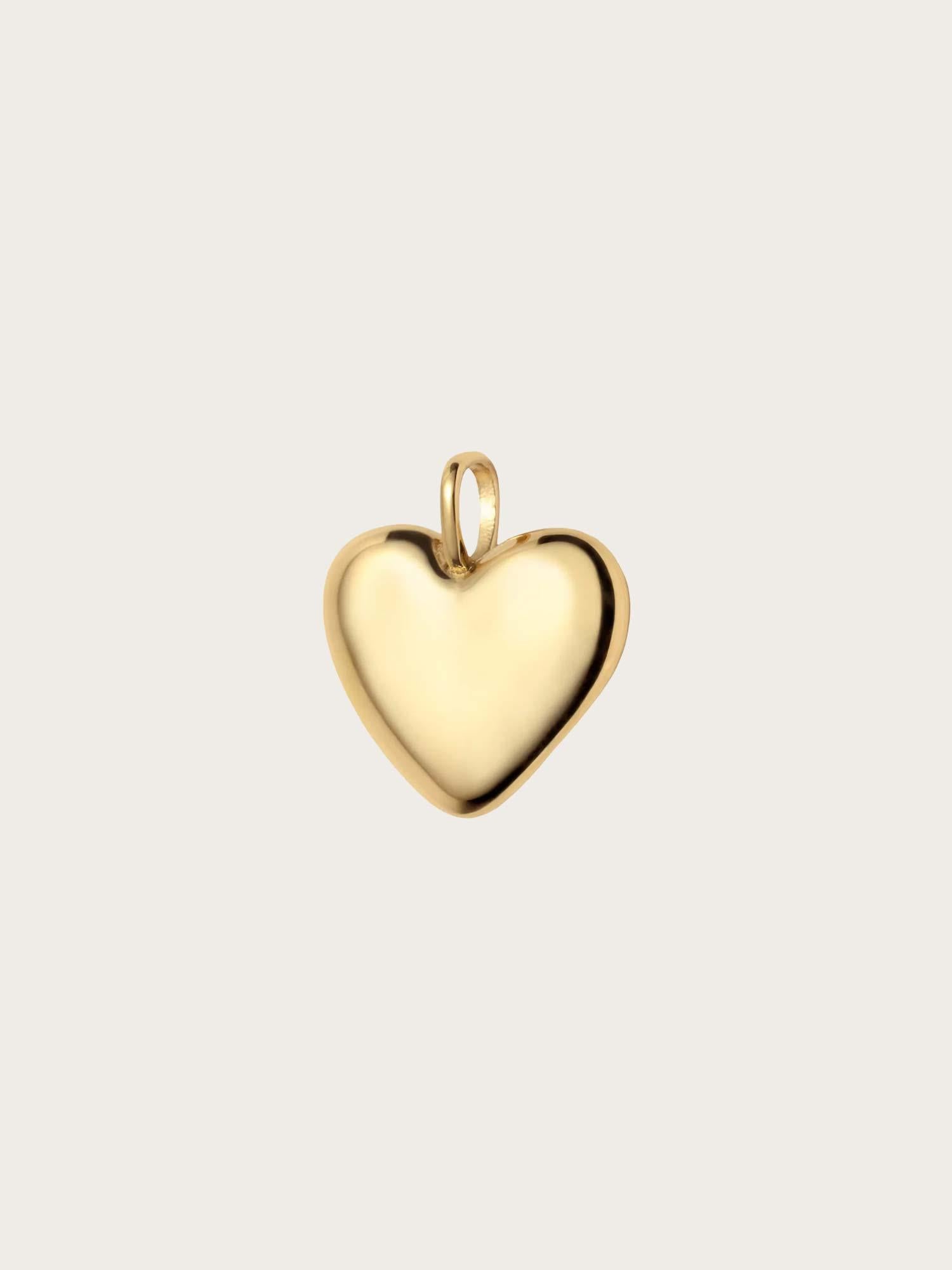 The Big Pebble Heart - Gold