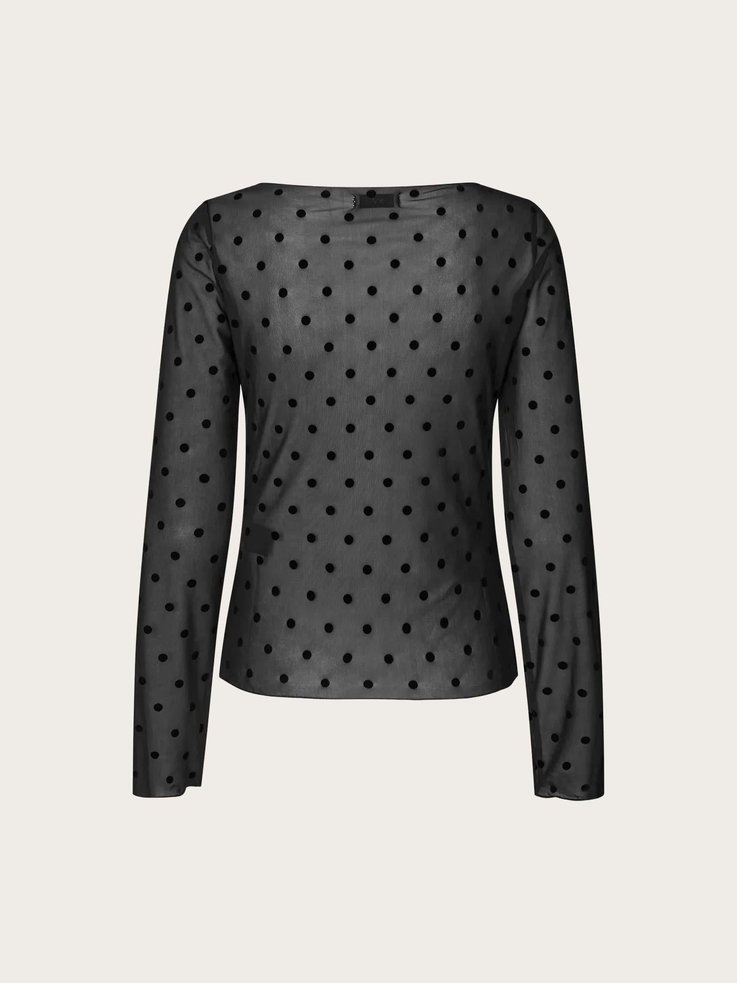 Ennicola LS Dot - Black Polka Dot