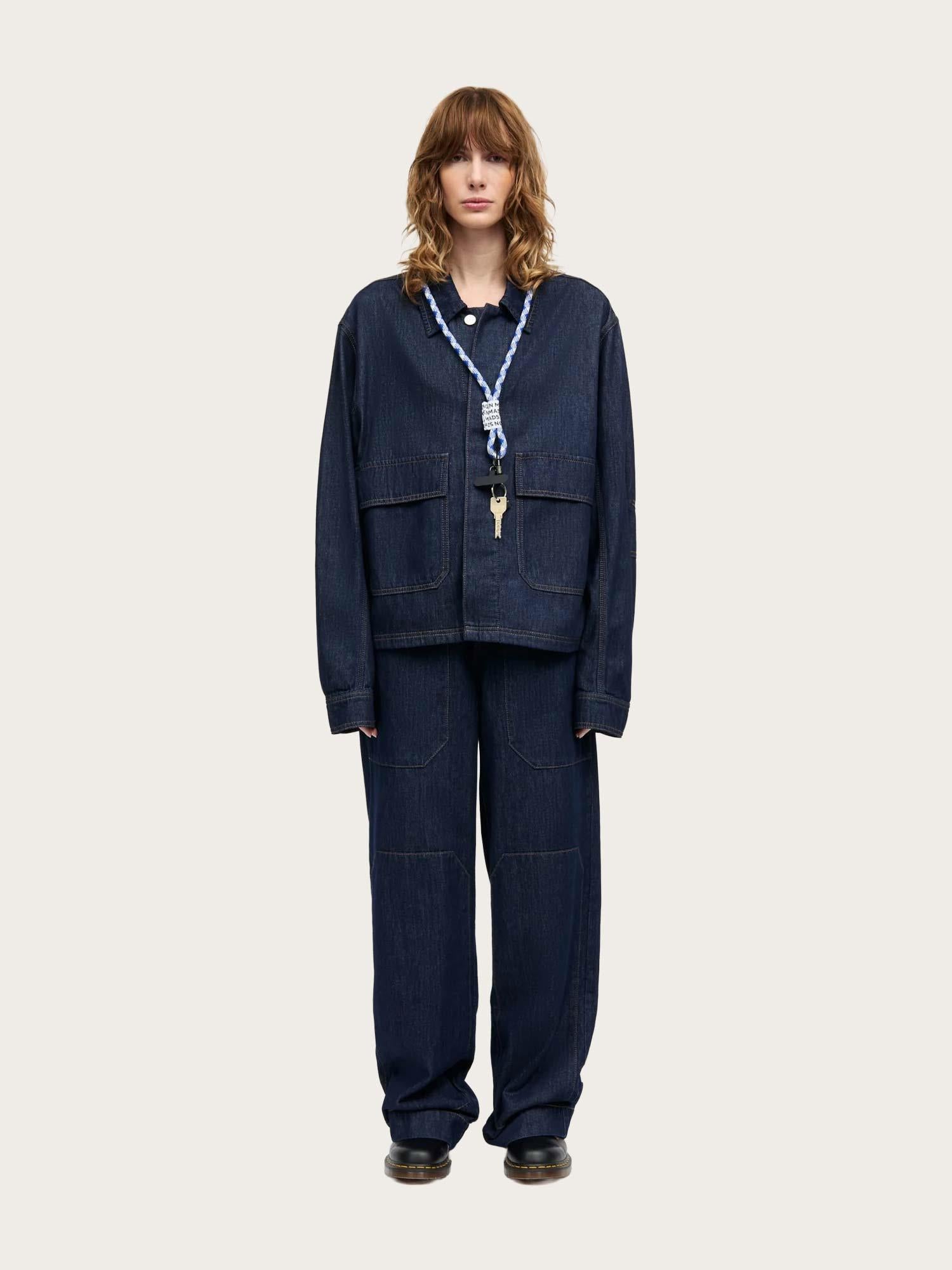 Cosy Denim Solar Jacket - Dark Indigo