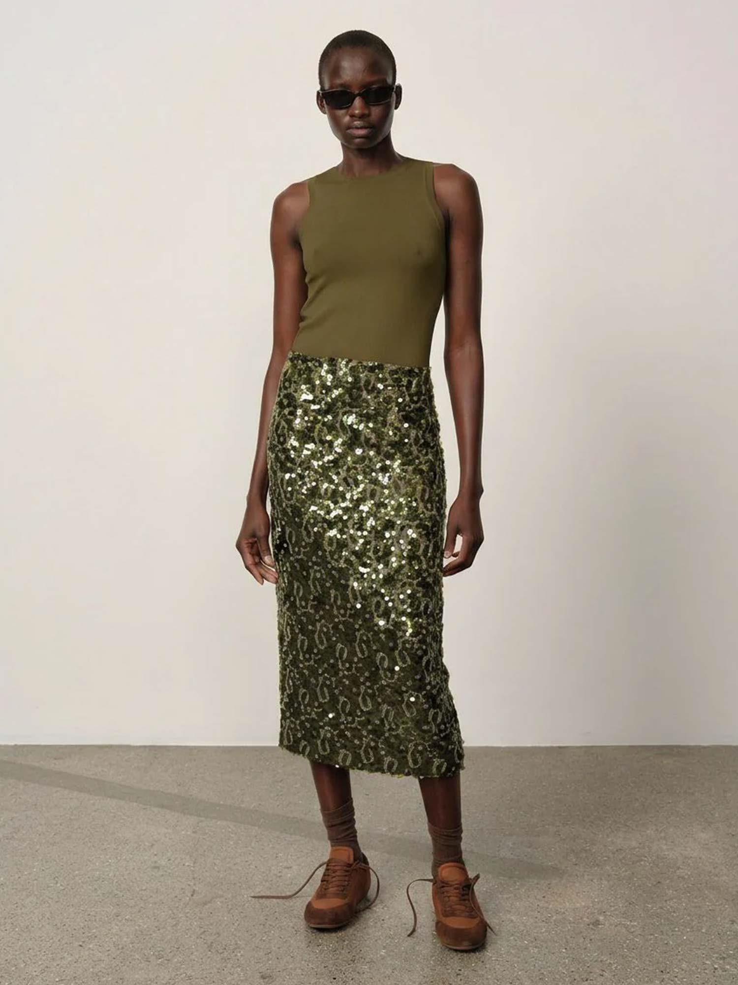 Anda Skirt - Calla Green
