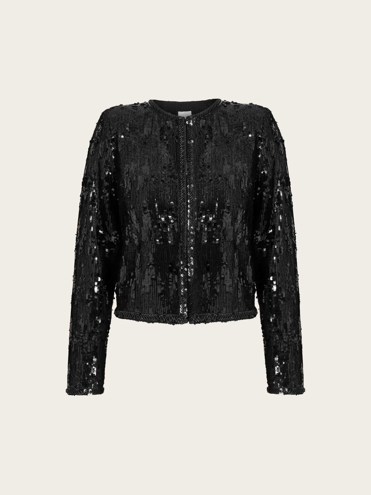 Vela Sequin Jacket - Black