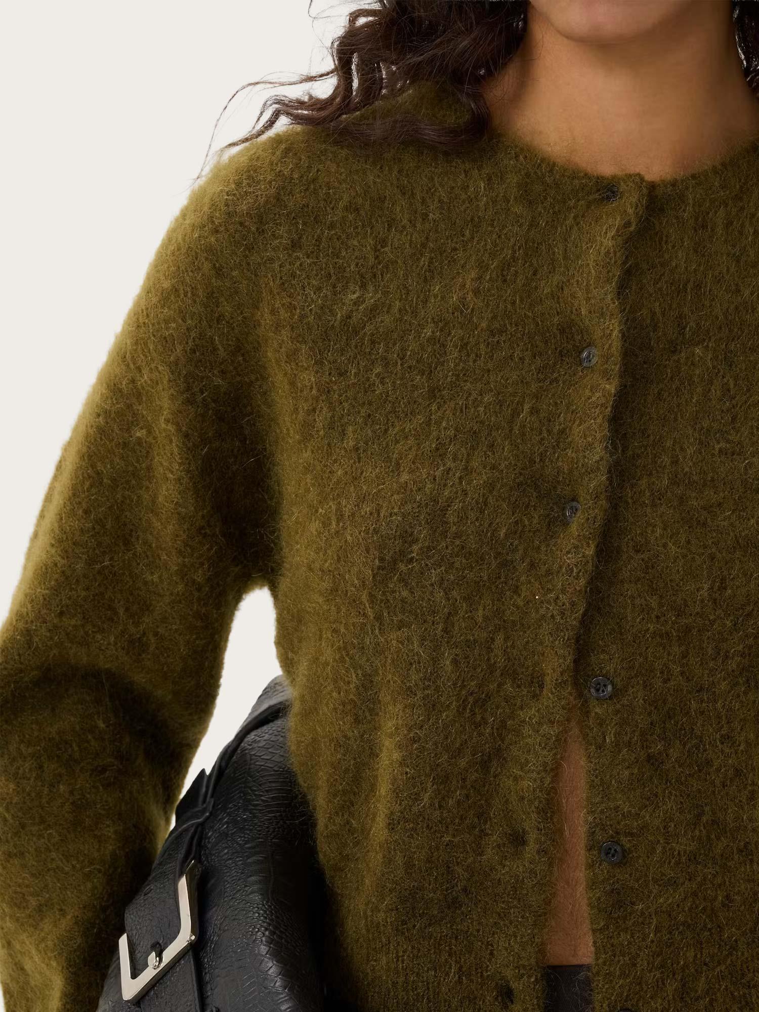 Debbie Short Cardigan - Plantation Melange