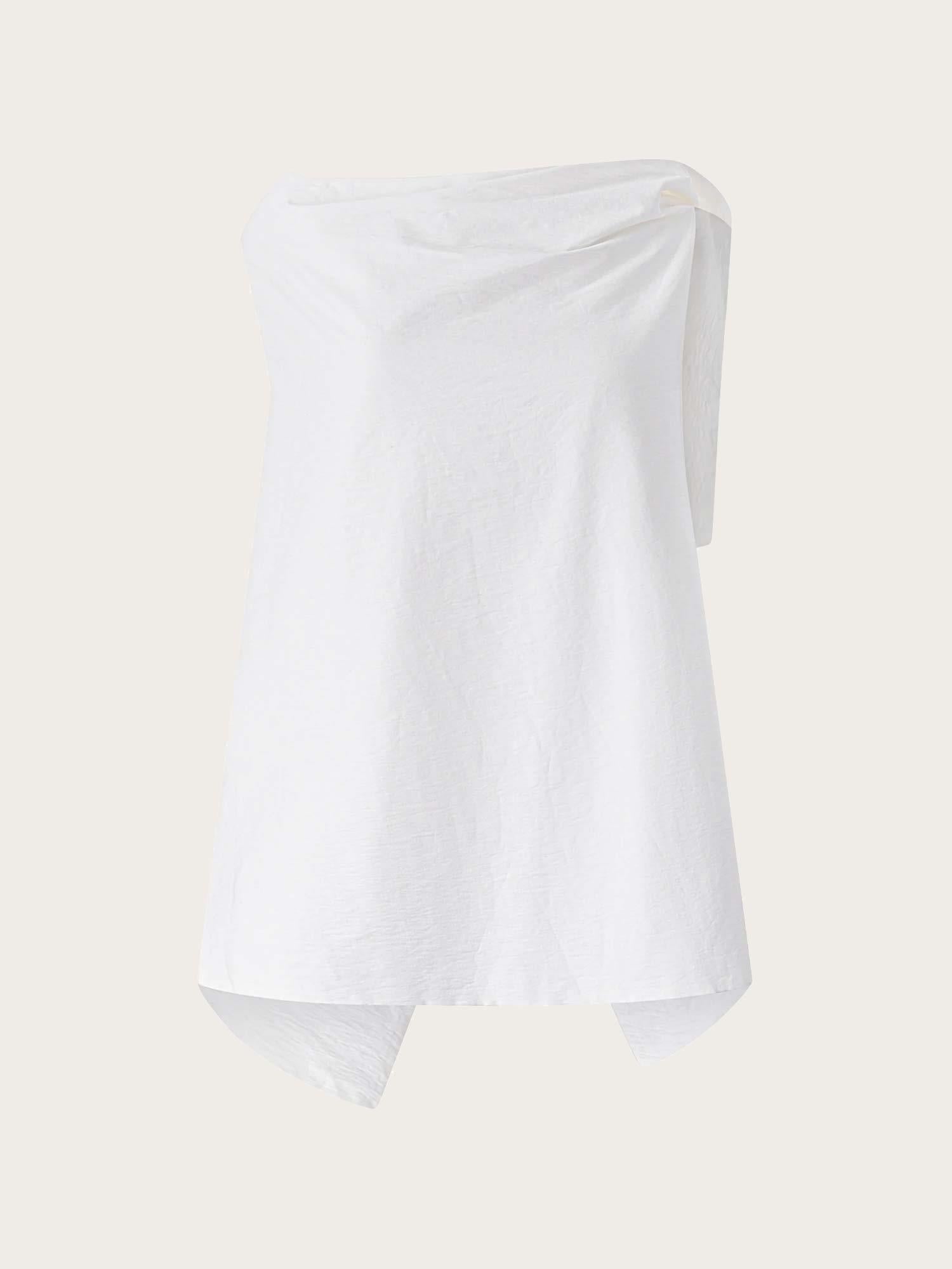 Tully Open Back Top - White