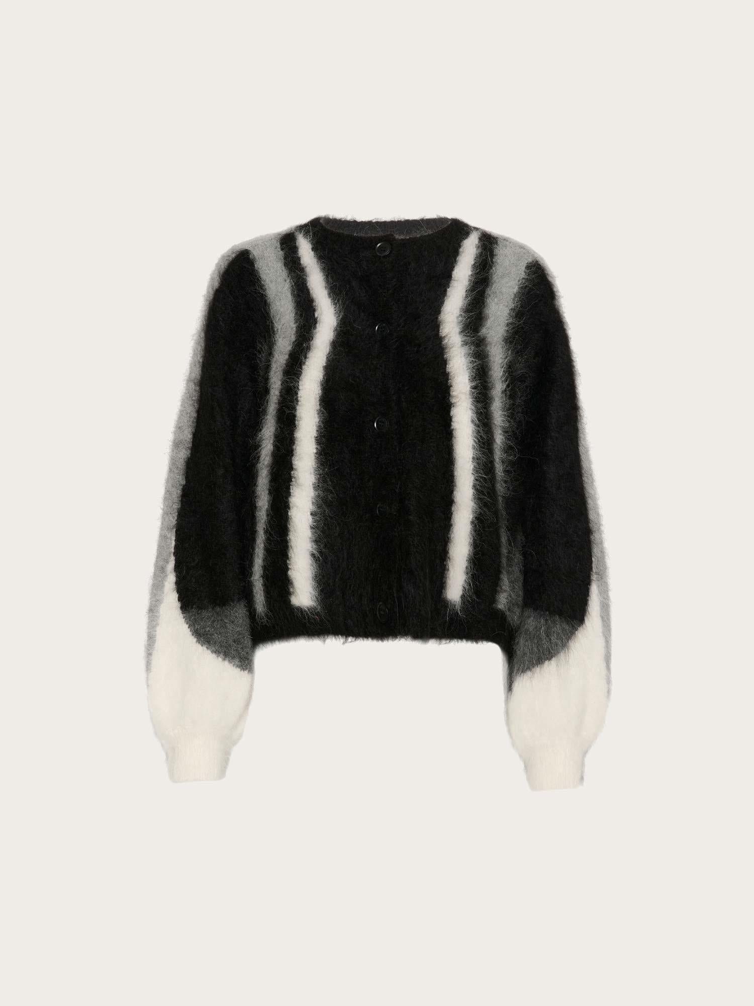 Safi Cardigan - Black/Grey Multi