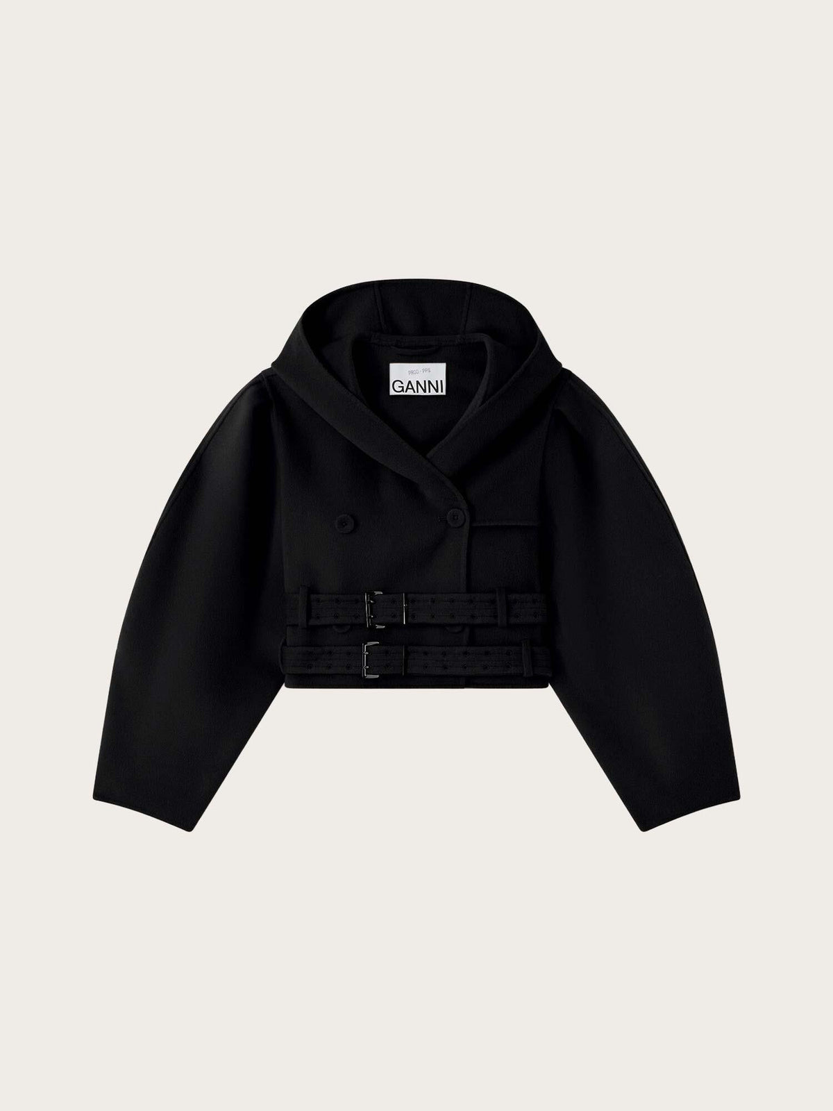 Splittable Wool Hooded Jacket - Black