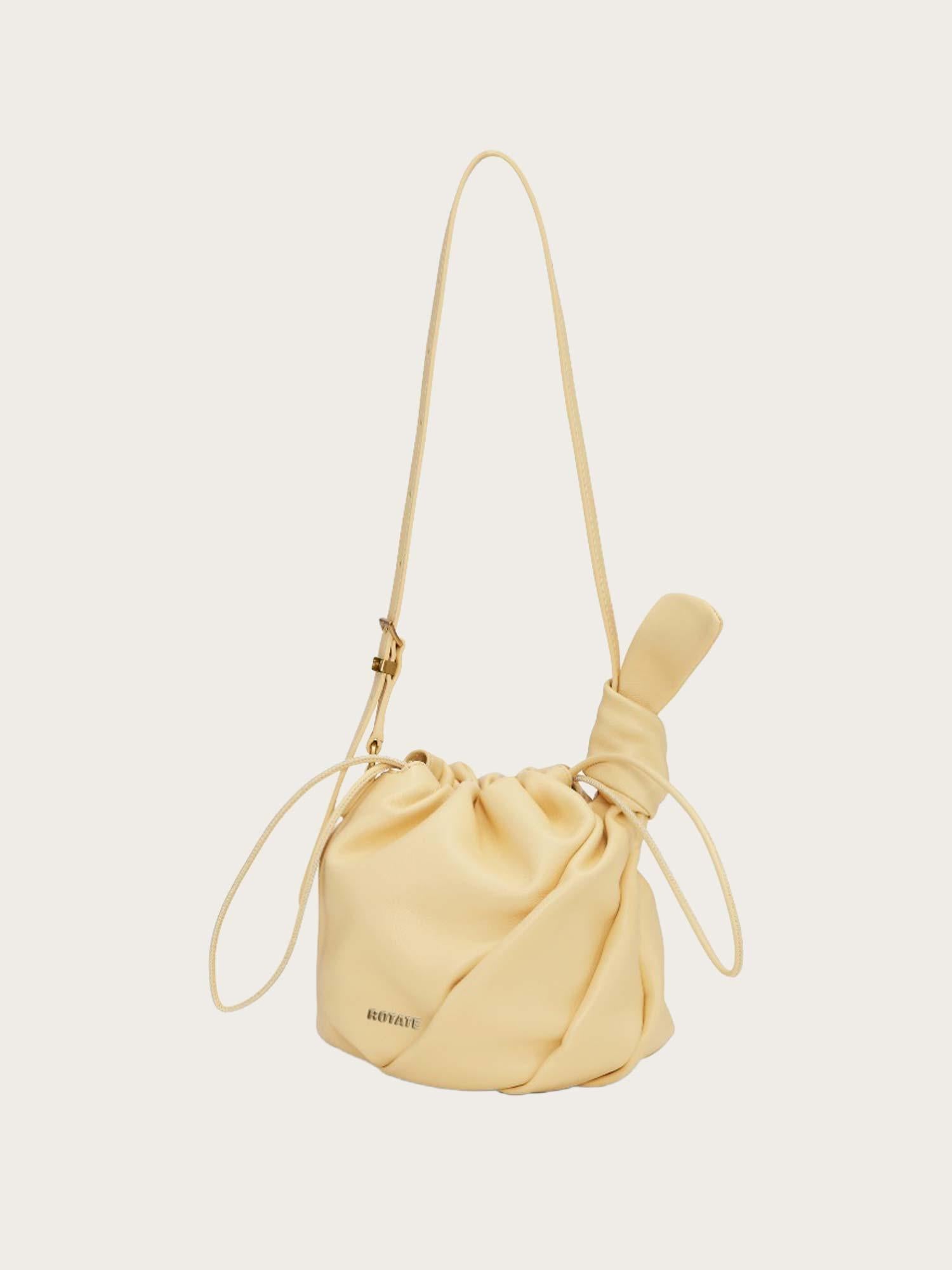 Leather Bon Bon Bag - Italian Straw