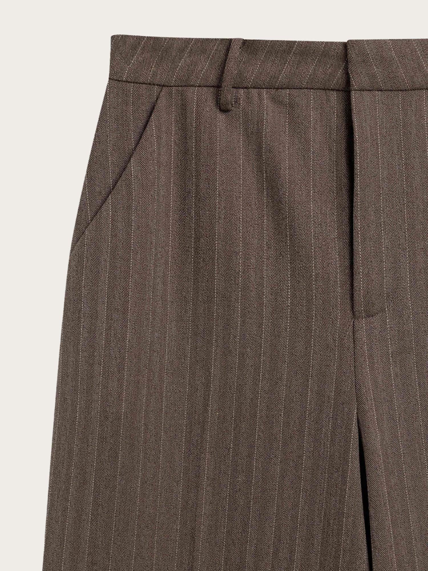 Reign Tailored Structured Pants - Mole Stripe