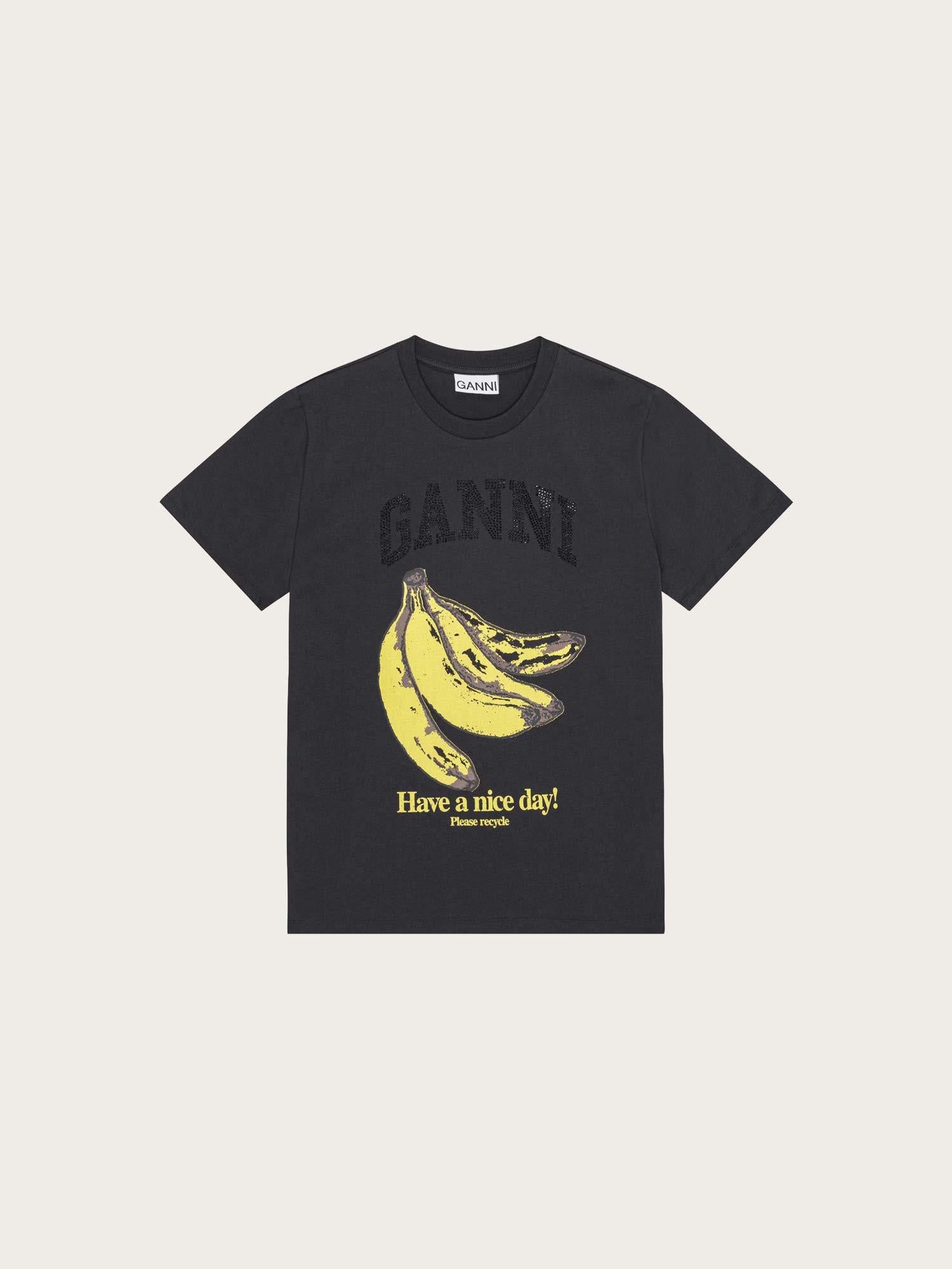 Basic Cotton Jersey Banana Relaxed T-shirt - Phantom