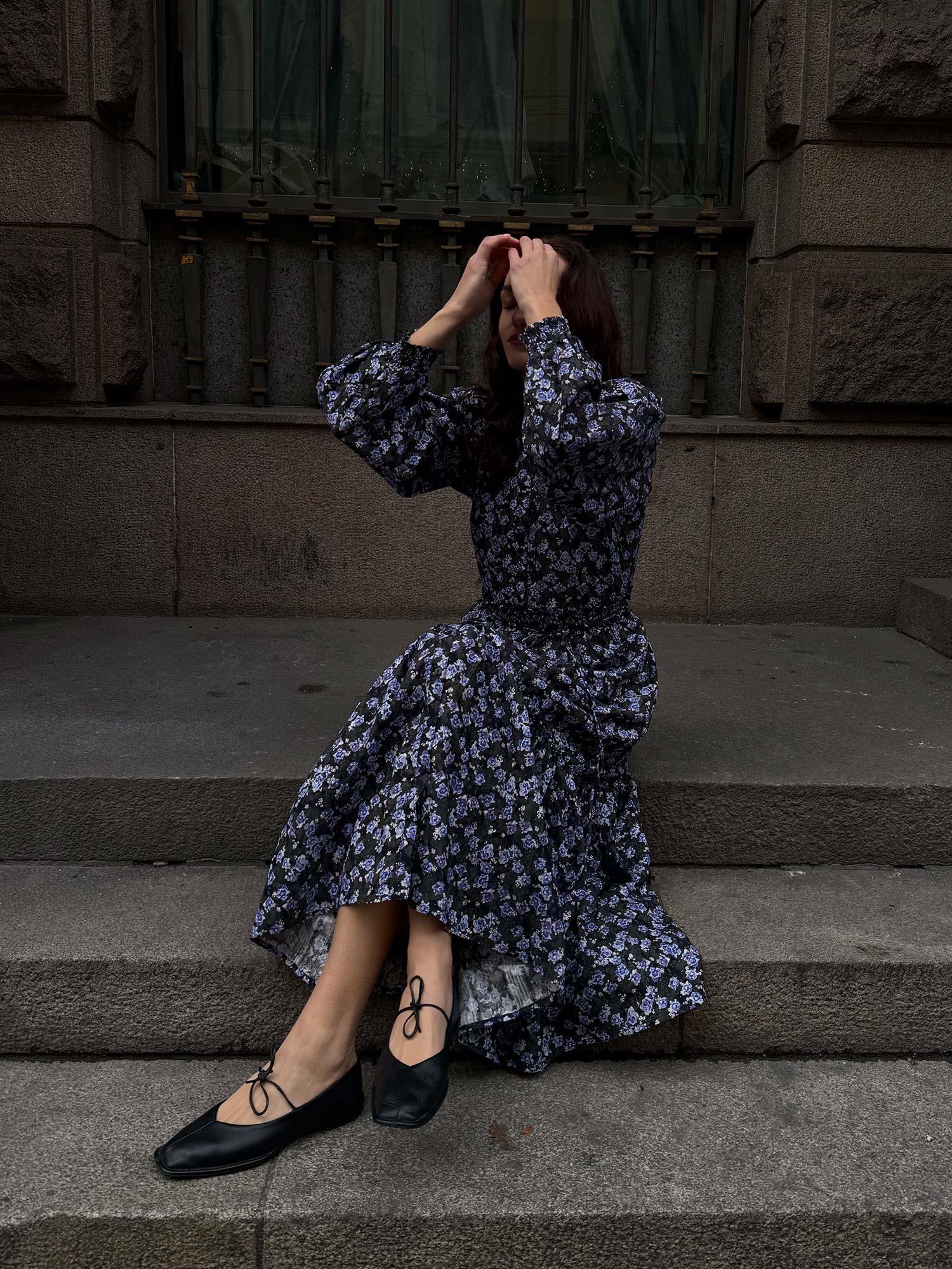 Bohemian Belt Dress - Winter Garden