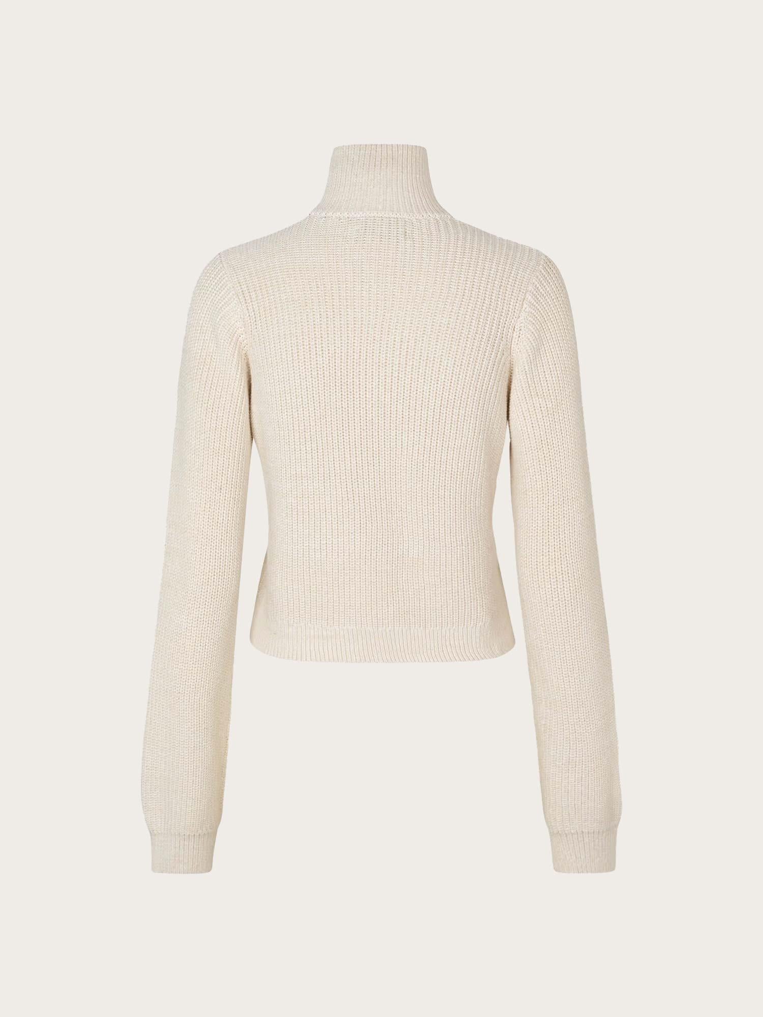 Enbessie Ls Cardigan - Oatmeal Speckle