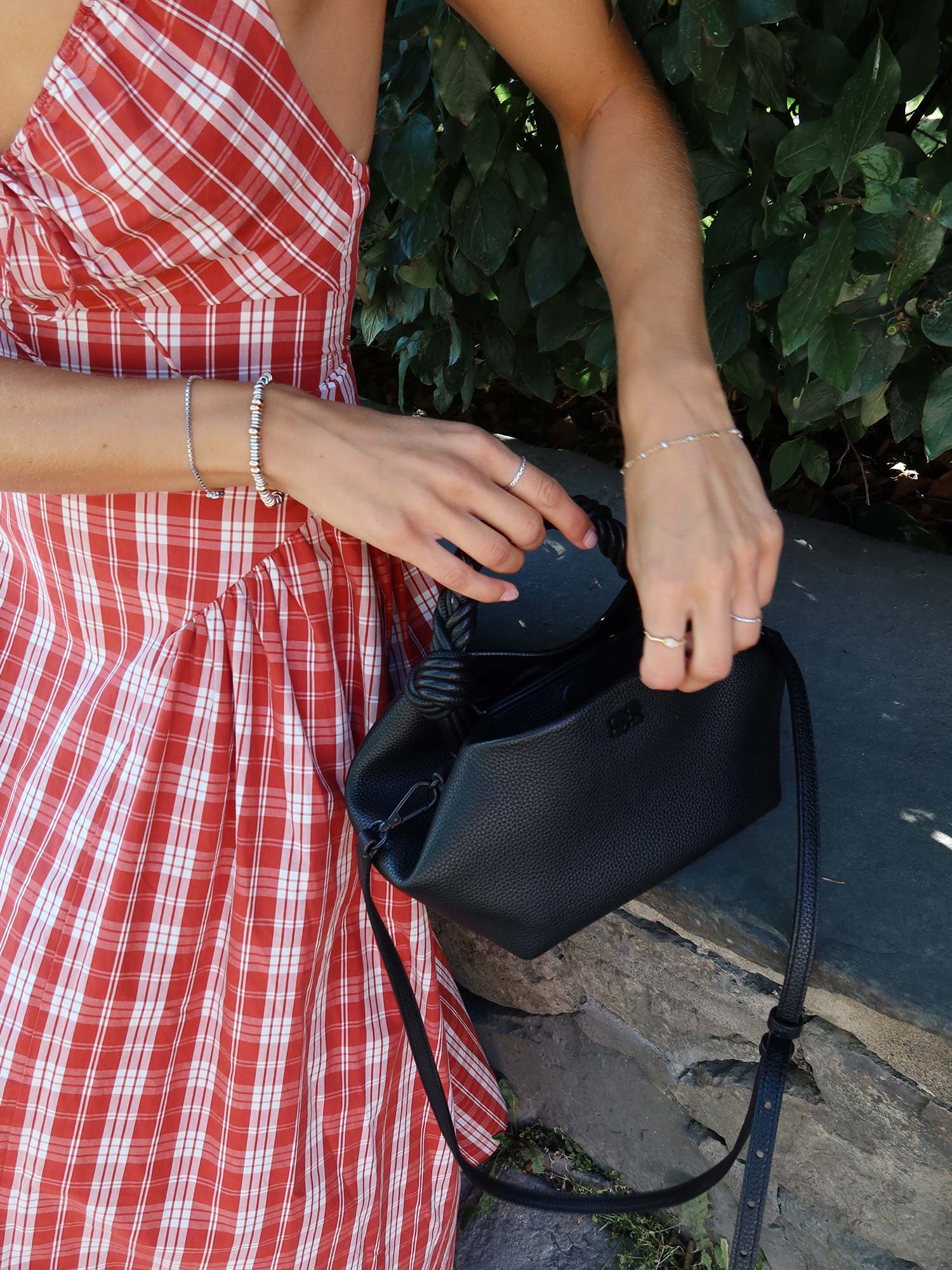 Ganni Bou Bag Small Grained - Black