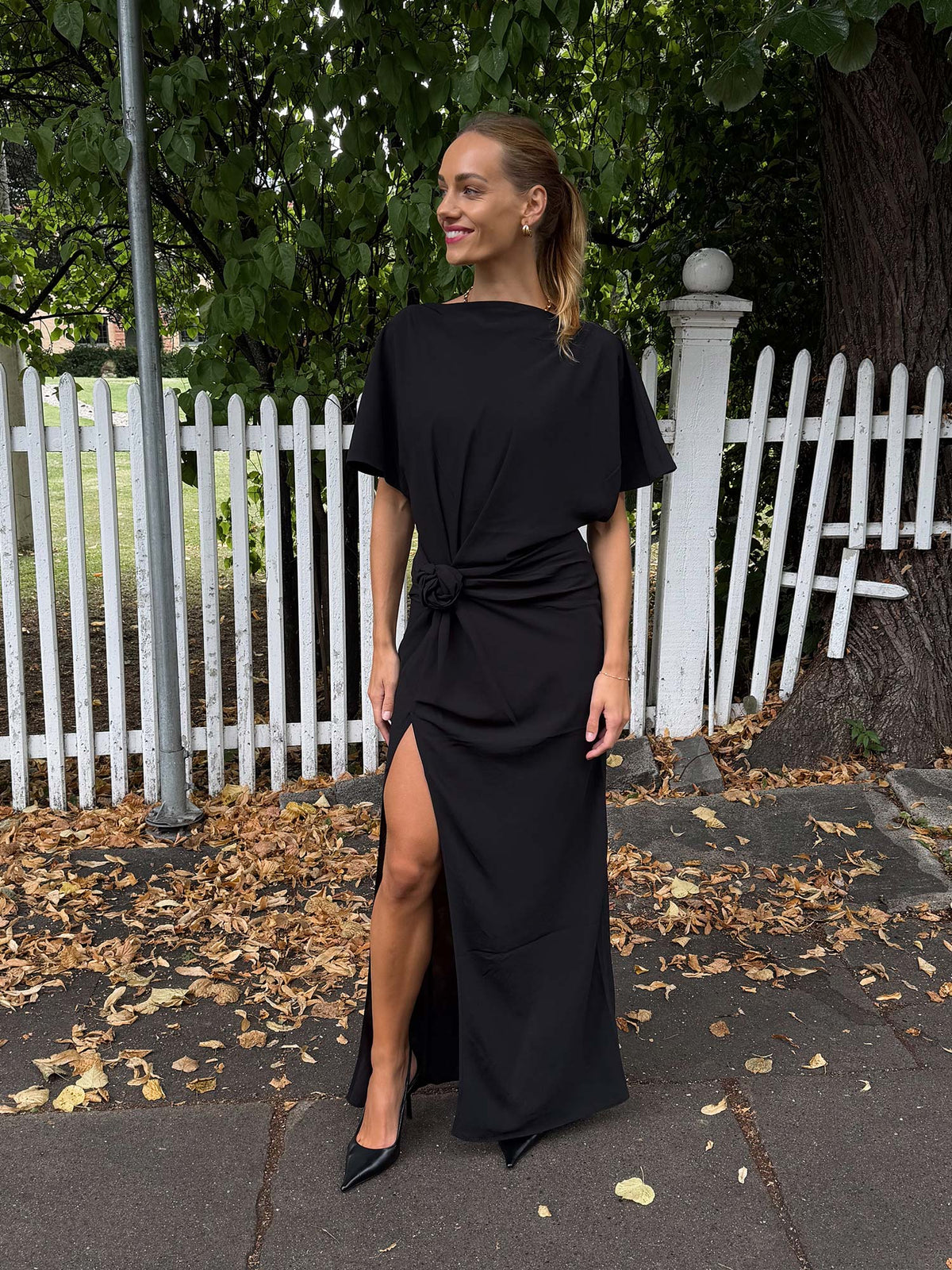Maxi Slit Dress - Black