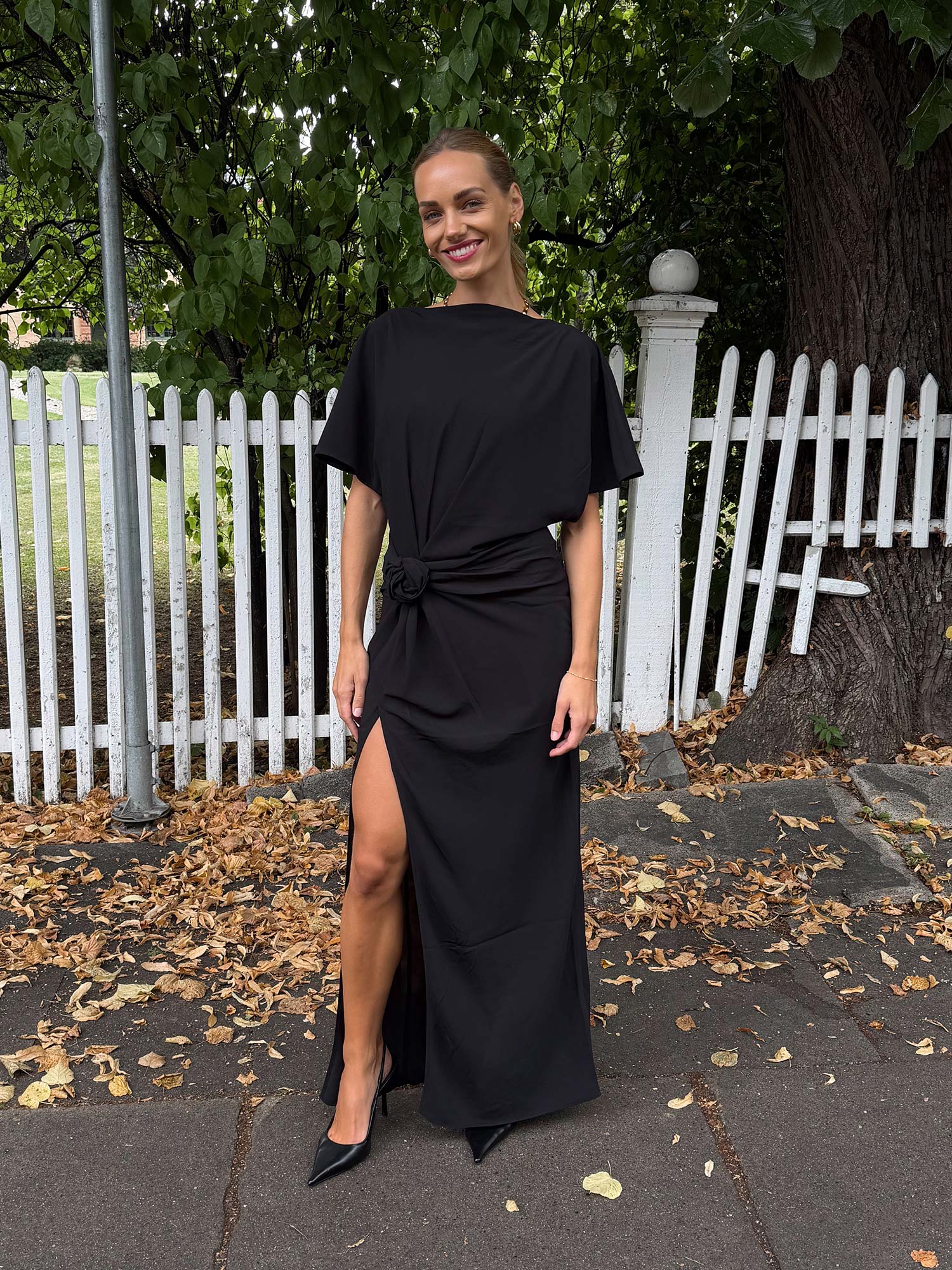Maxi Slit Dress - Black
