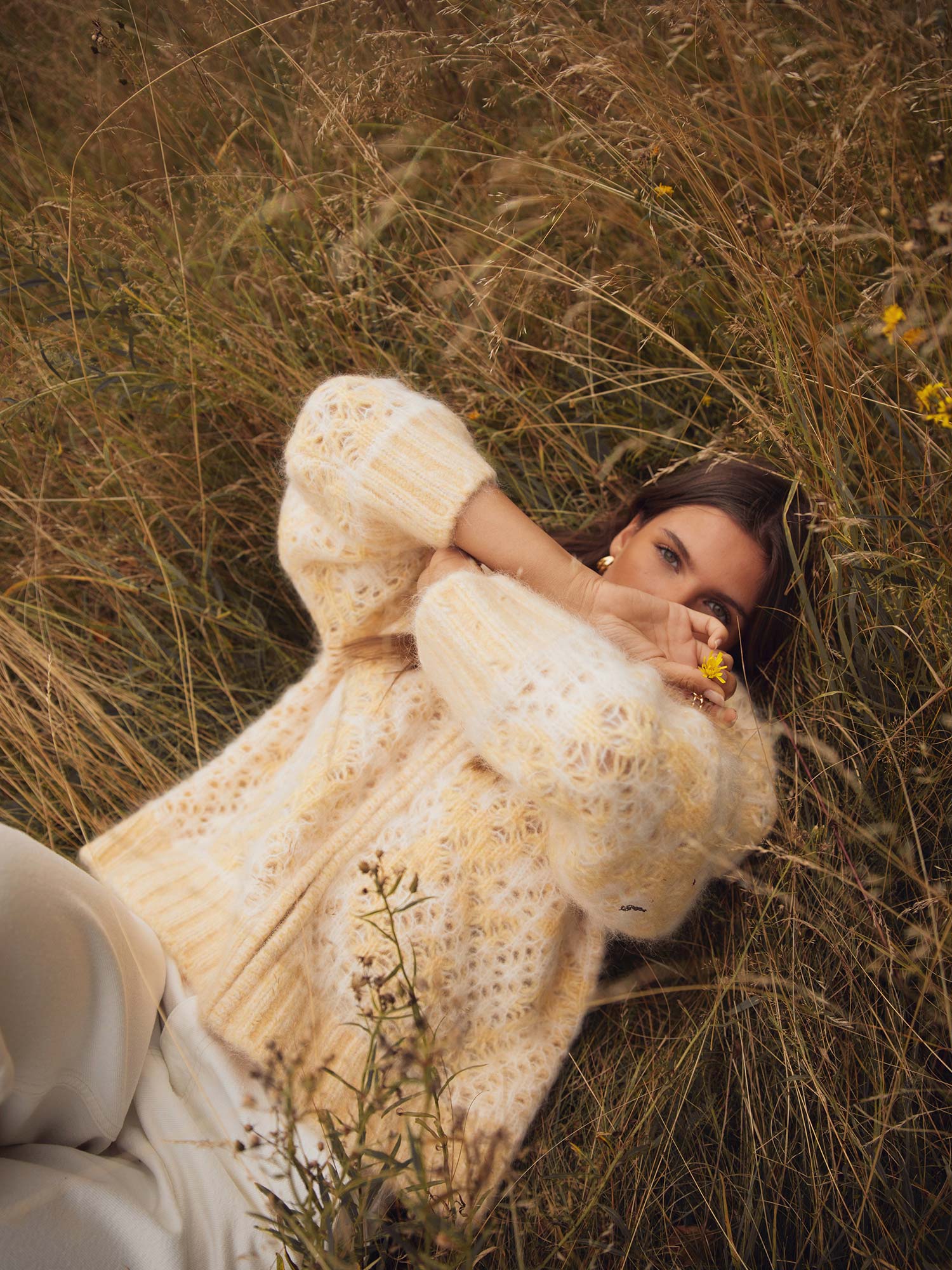 Briana Zip Knit - Light Yellow