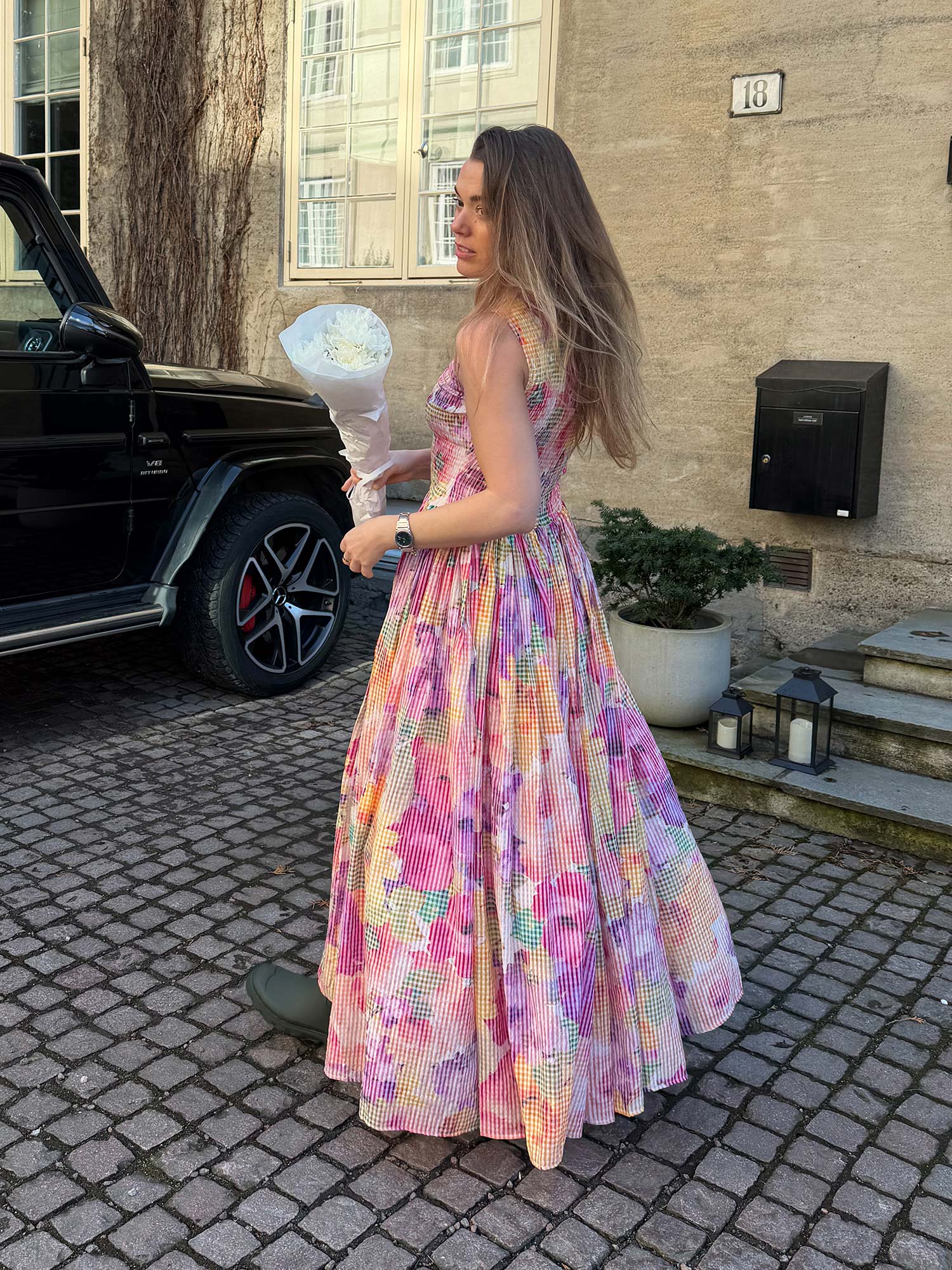 Checks Maxi Dress - Confetti