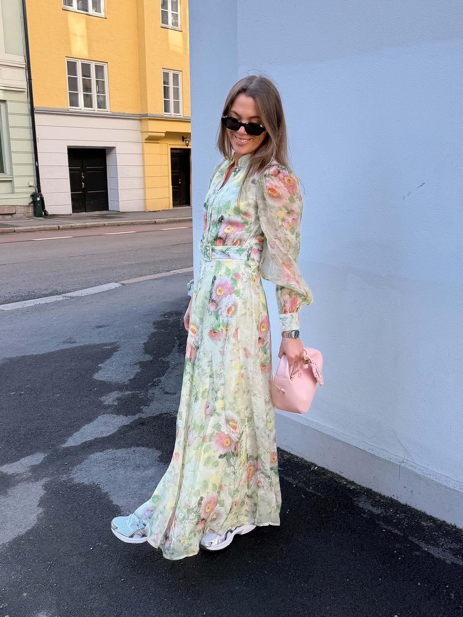 Organza Belt Dress - Watercolour Dreams