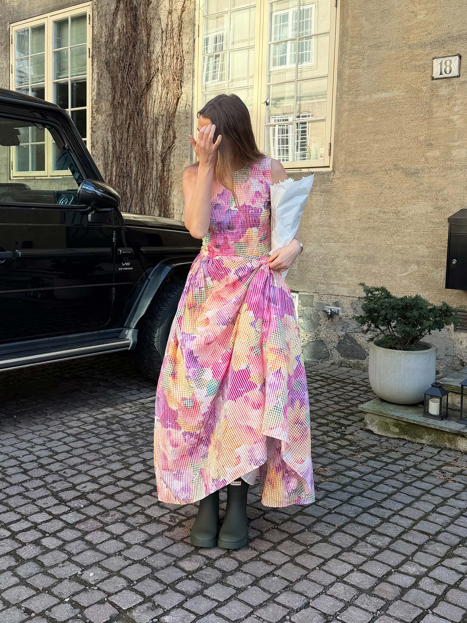 Checks Maxi Dress - Confetti