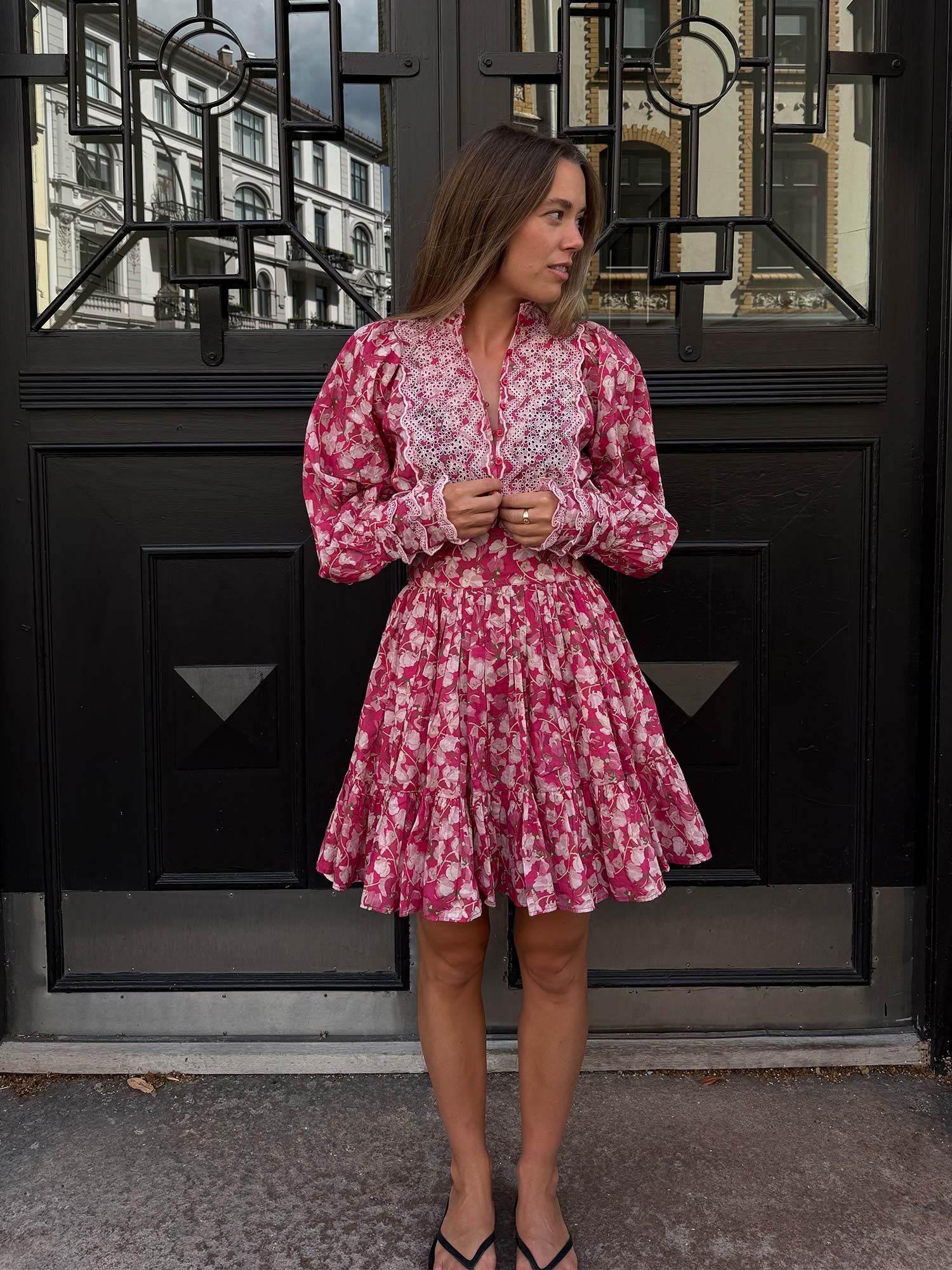 Cotton Slub Mini Dress - Poppy Meadow