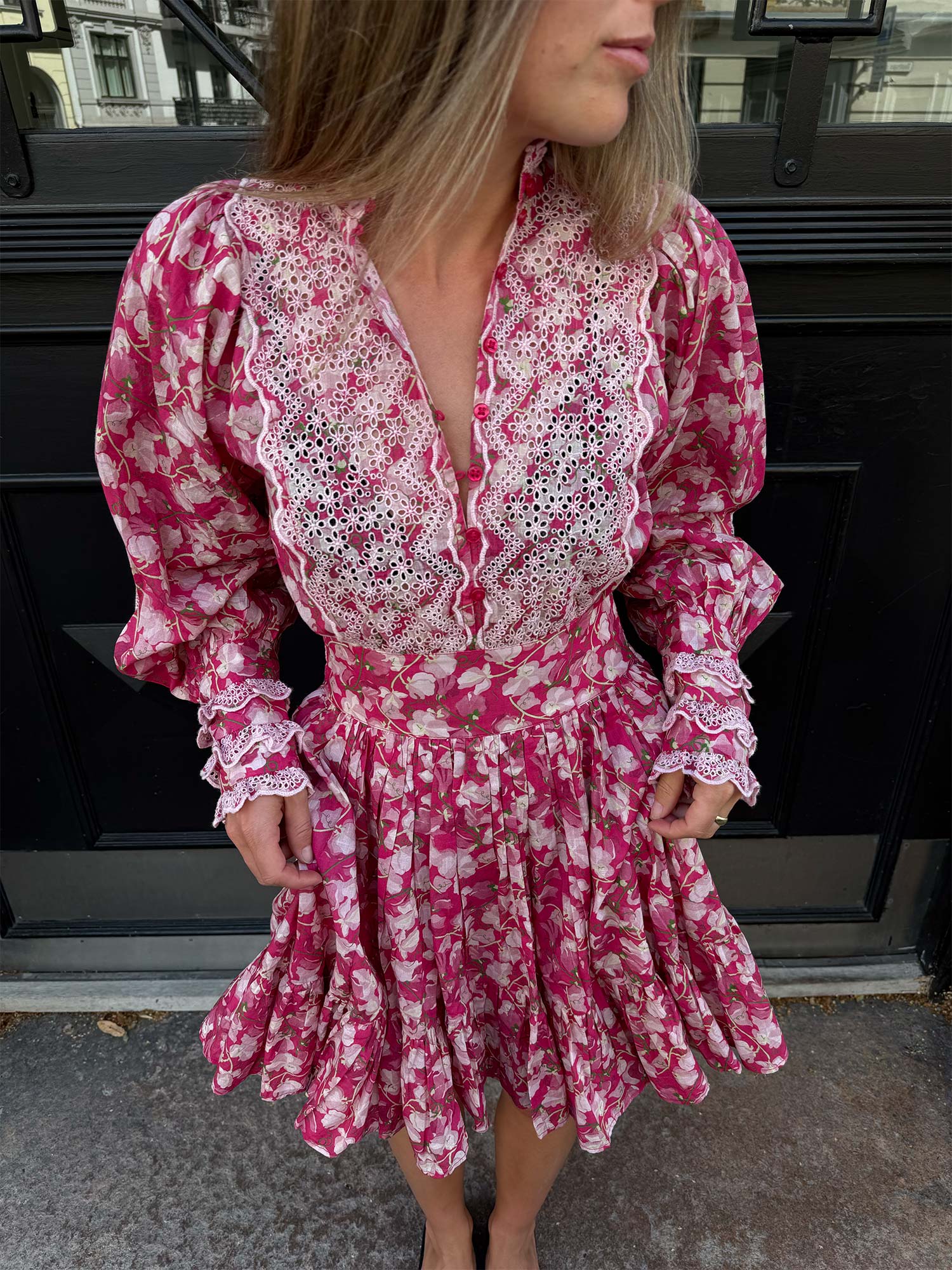 Cotton Slub Mini Dress - Poppy Meadow