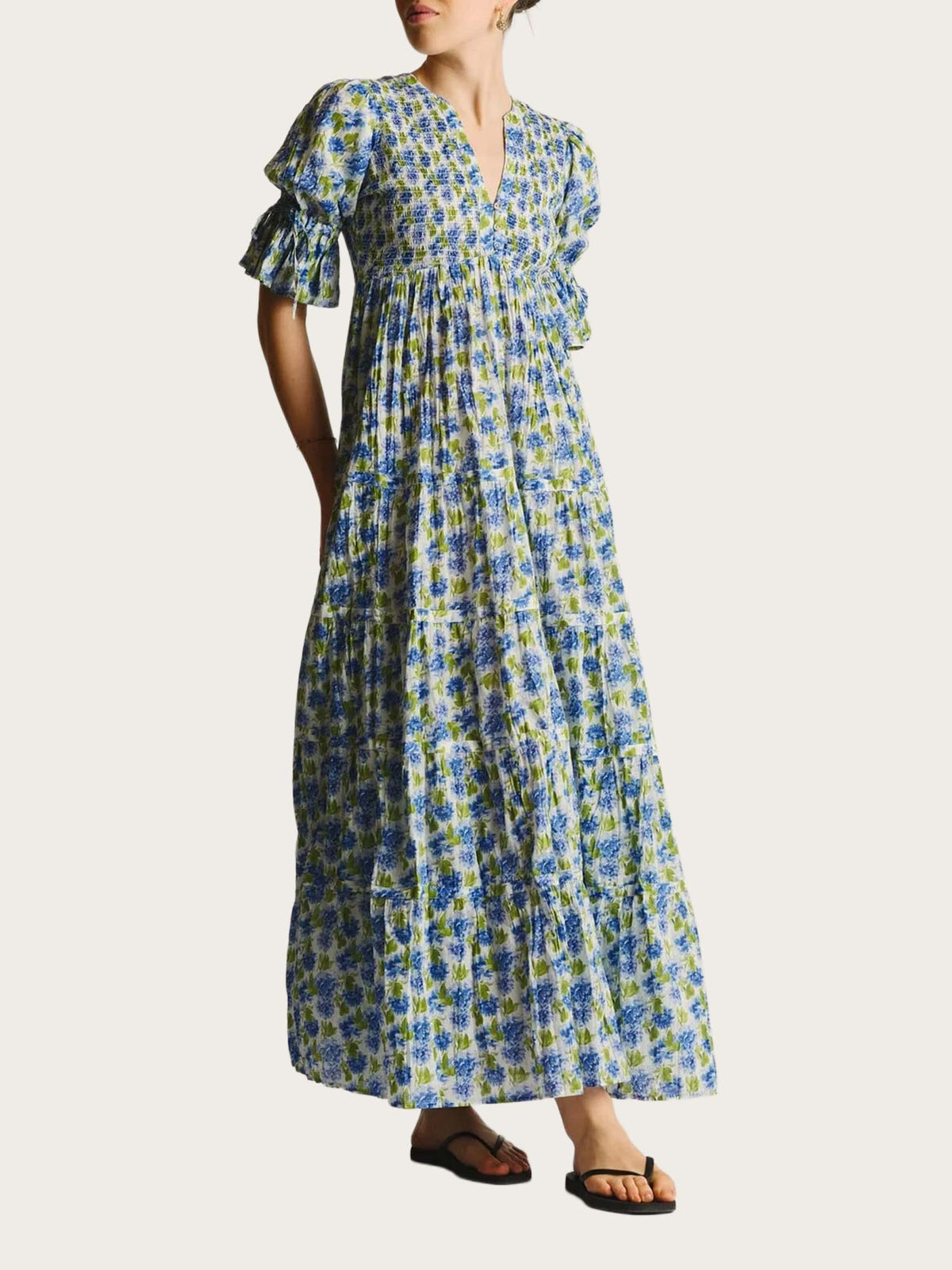 Twisted Maxi Dress - Peonies